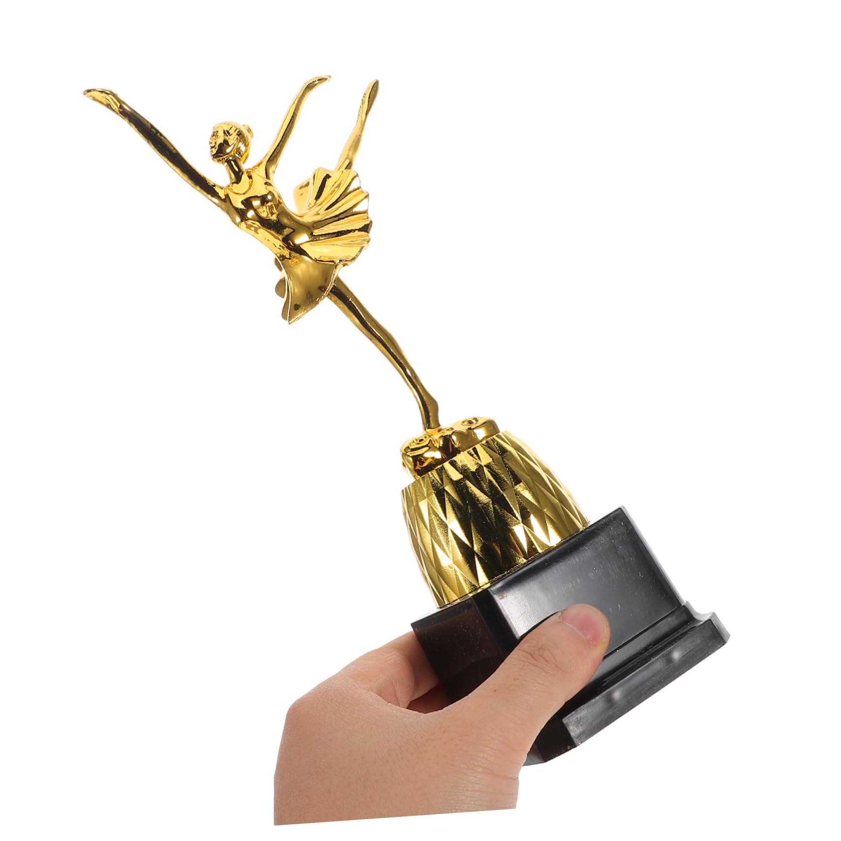 SUPVOX 3-Piece Gold Plastic Dance Competition Trophies - Award for Dance Tournament Winners, Perfect for Ballet, Hip Hop & Ballroom Dance Events