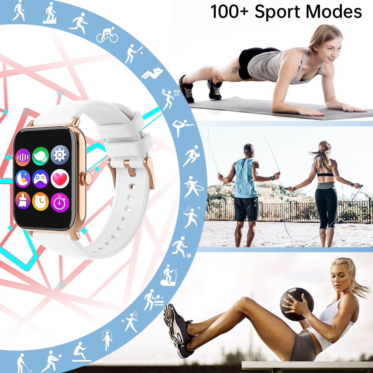 Smart Fitness Watch for Women & Men - 1.85