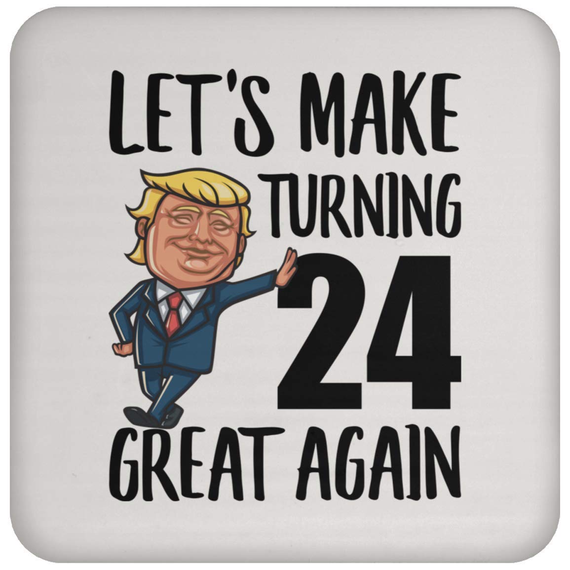 24th Birthday Gifts for Men & Women - 1999 Born 24 Year Old Present - Funny Christmas 2023 Gift Idea - Personalized Coaster Set - Perfect for Home Bar, Office Desk & Party Decor