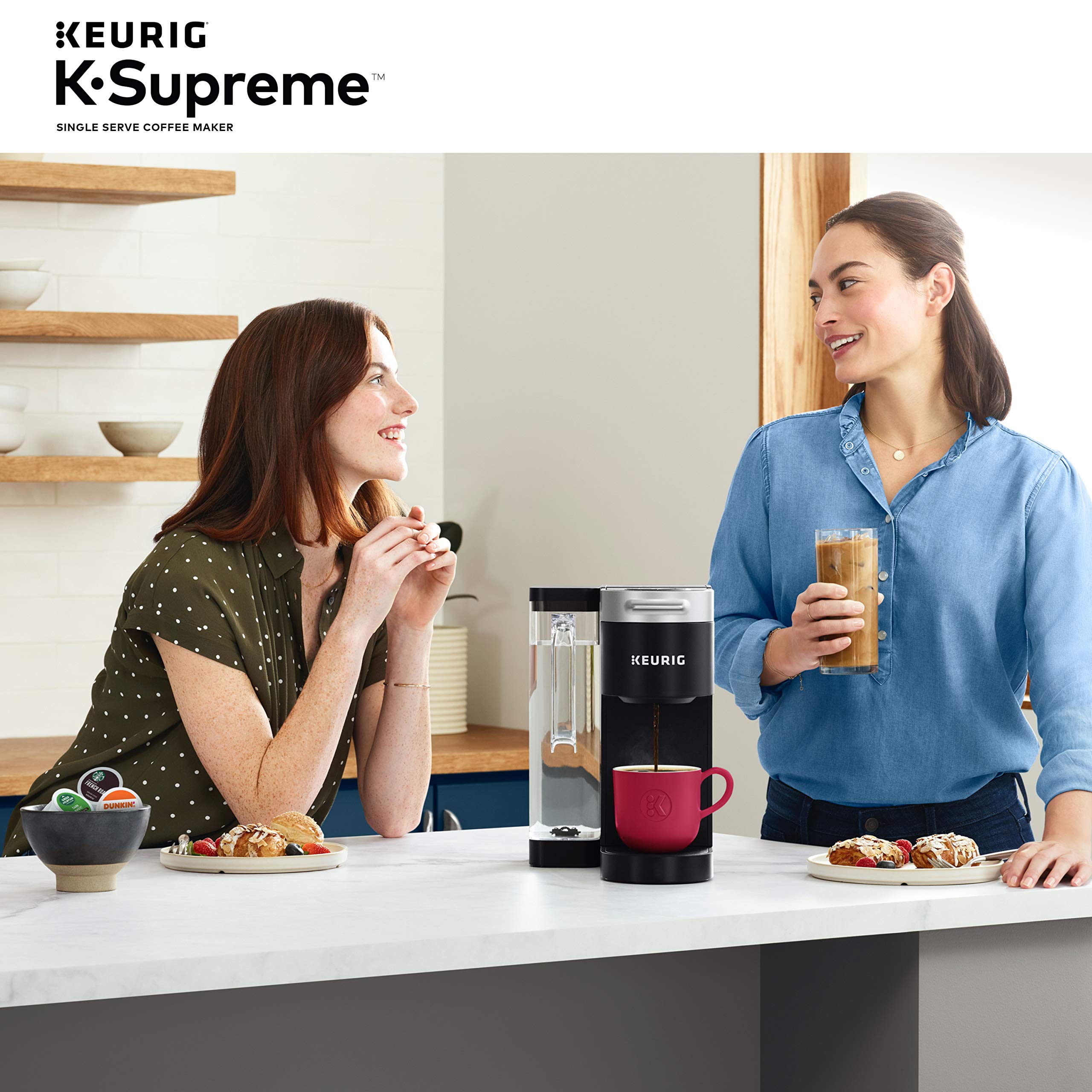 Keurig K-Supreme Single-Serve Coffee Maker with Green Mountain Coffee Roasters Variety Pack (40 Pods) - Perfect for Home, Office & Breakfast Brewing