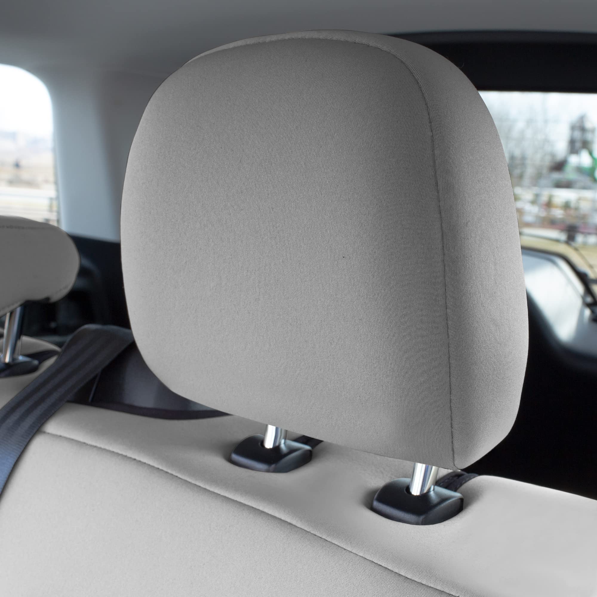 FH Group Custom Fit Neoprene Seat Covers for 2021-2024 Ford Bronco Sport - Water Resistant Neosupreme Full Set in Solid Gray | Perfect for Off-Roading, Camping & Daily Protection