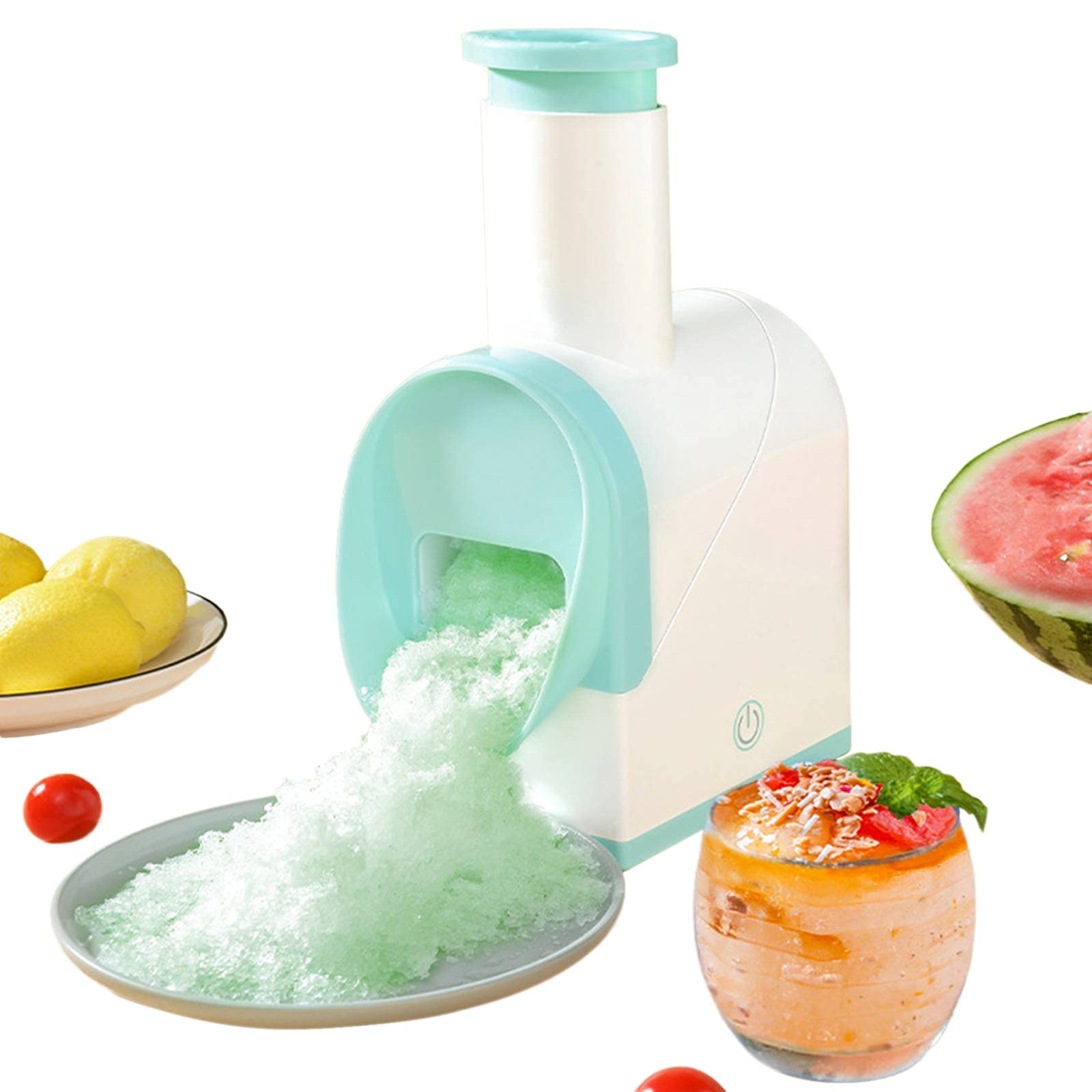 LANHA Electric Ice Crusher Machine - USB Rechargeable Shaved Ice Maker with Removable Stainless Steel Blades for Easy Cleaning, Perfect for Making Slushies & Snow Cones at Home, Parties or Commercial Use | Ideal for Summer Drinks, Cocktails & Desserts