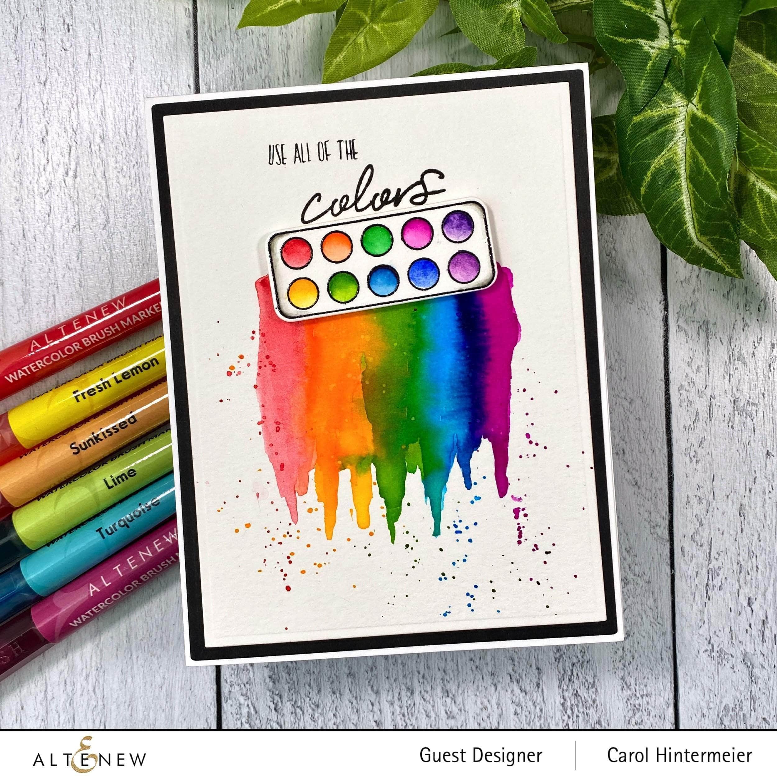 Mini Paintbox Stamp & Die Set for Card Making & Scrapbooking - Perfect for DIY Crafts, Greeting Cards & Paper Projects