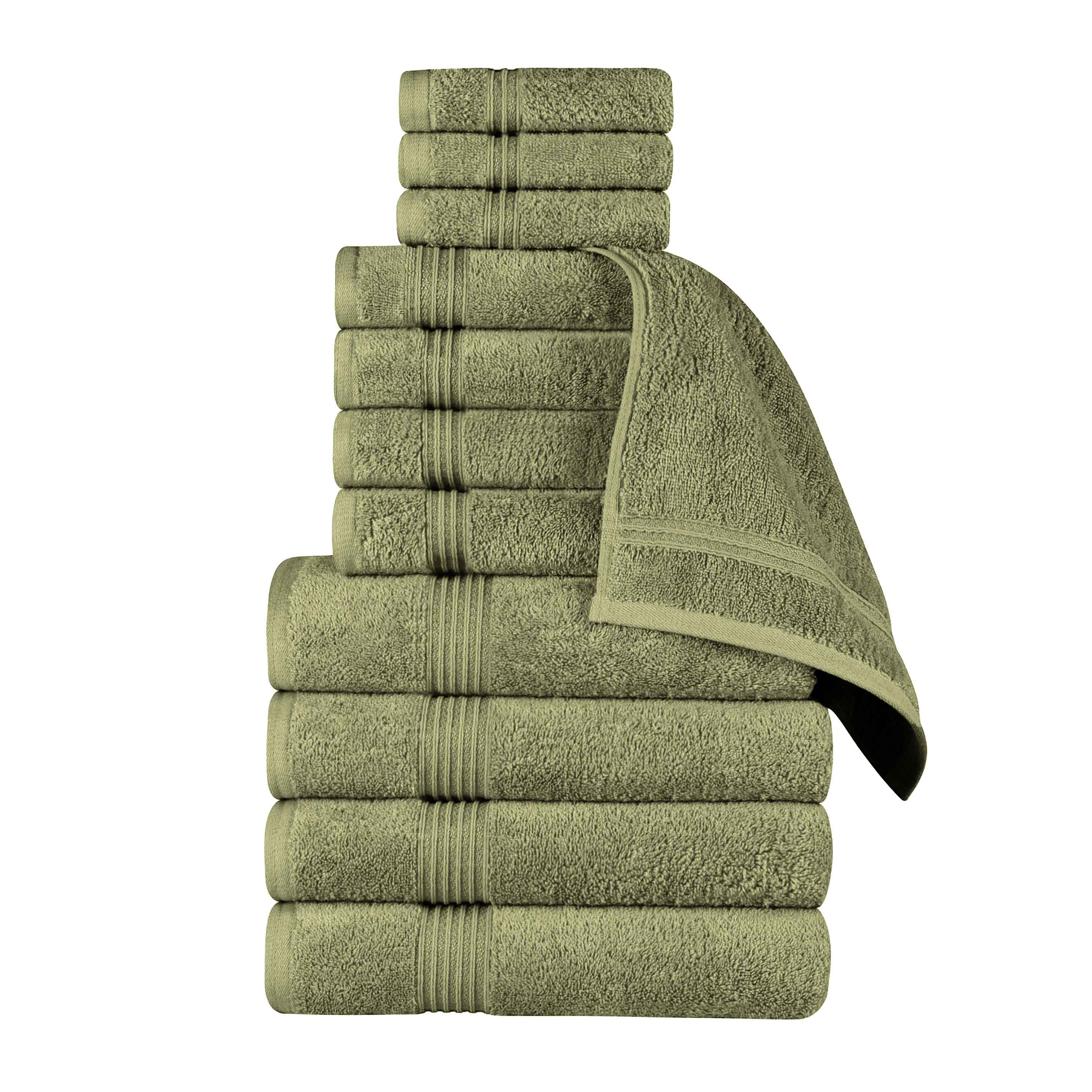 Premium 12-Piece Egyptian Cotton Towel Set - Ultra Soft, Highly Absorbent Bath Towels for Spa, Hotel & Luxury Home Use