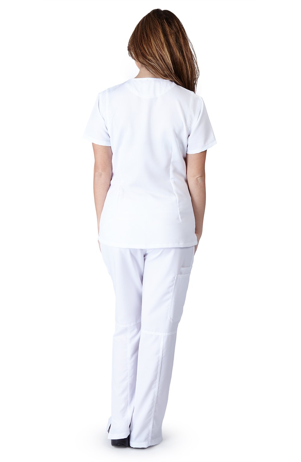 Ultra Soft Women's Two Pocket Scrub Top - Comfortable Medical Uniform for Nurses & Healthcare Professionals | White | XX-Small | Perfect for Hospital Shifts & Clinical Work