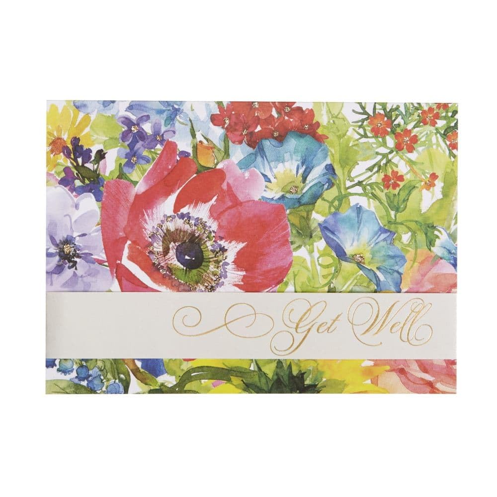 Beautiful Get Well Soon Flowers Card - Thoughtful Sympathy & Recovery Greeting Card for Friends & Family - Perfect for Hospital Visits, Cheering Up Loved Ones