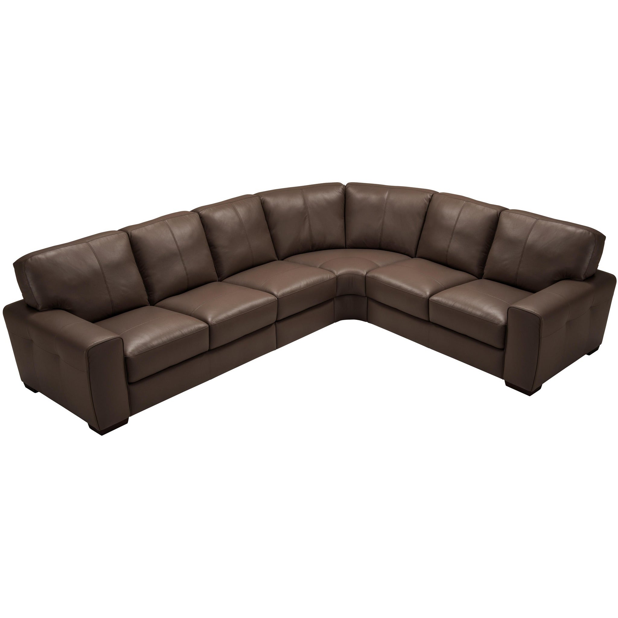 Lovington Leather Sectional Sofa IV - Modern Genuine Leather Couch for Living Room, Home Theater & Office - Comfortable & Stylish Furniture