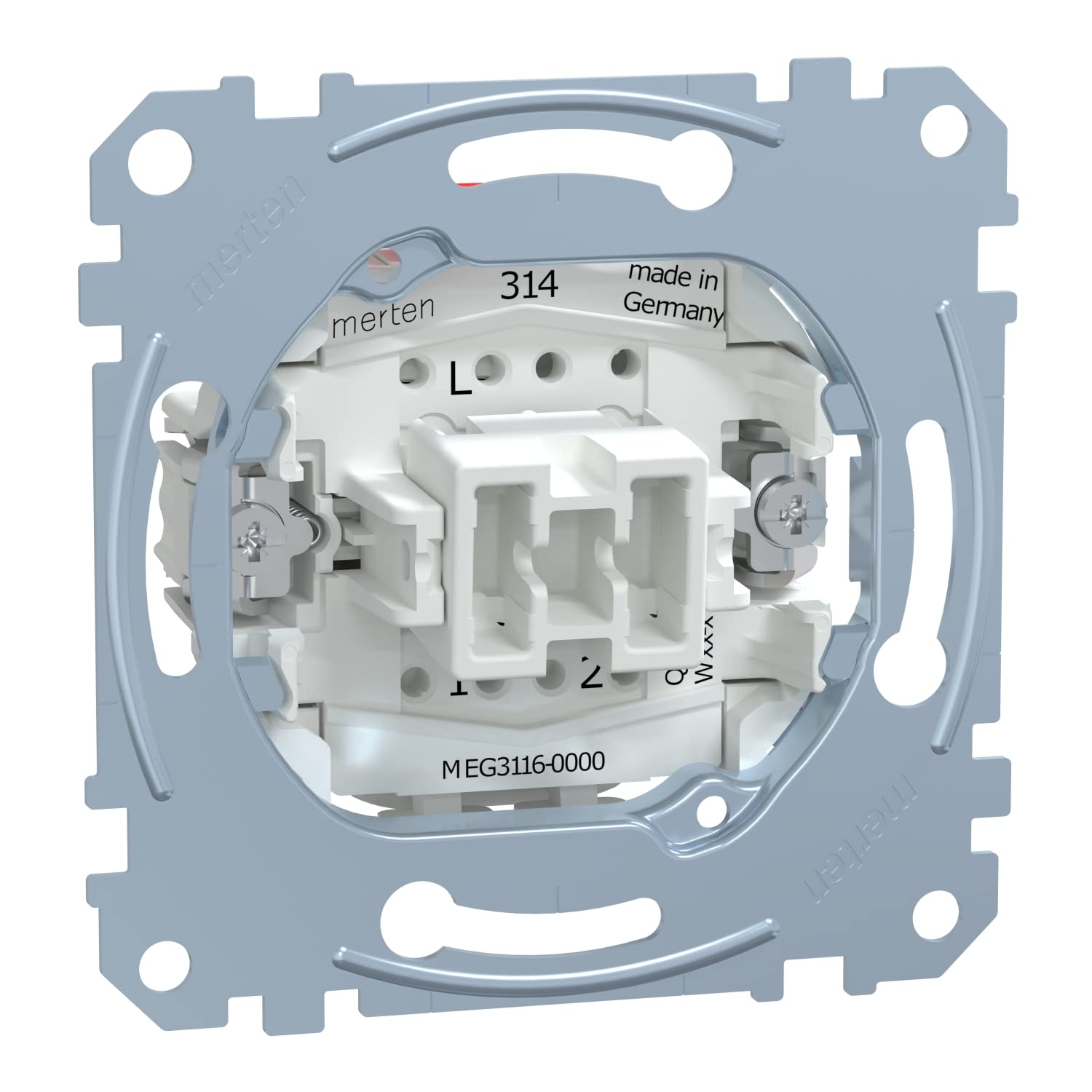 Merten MEG3116 On/Off Switch - Wall-Mounted Electrical Switch for Home & Office Lighting Control - Perfect for Bedrooms, Living Rooms, and Workspaces