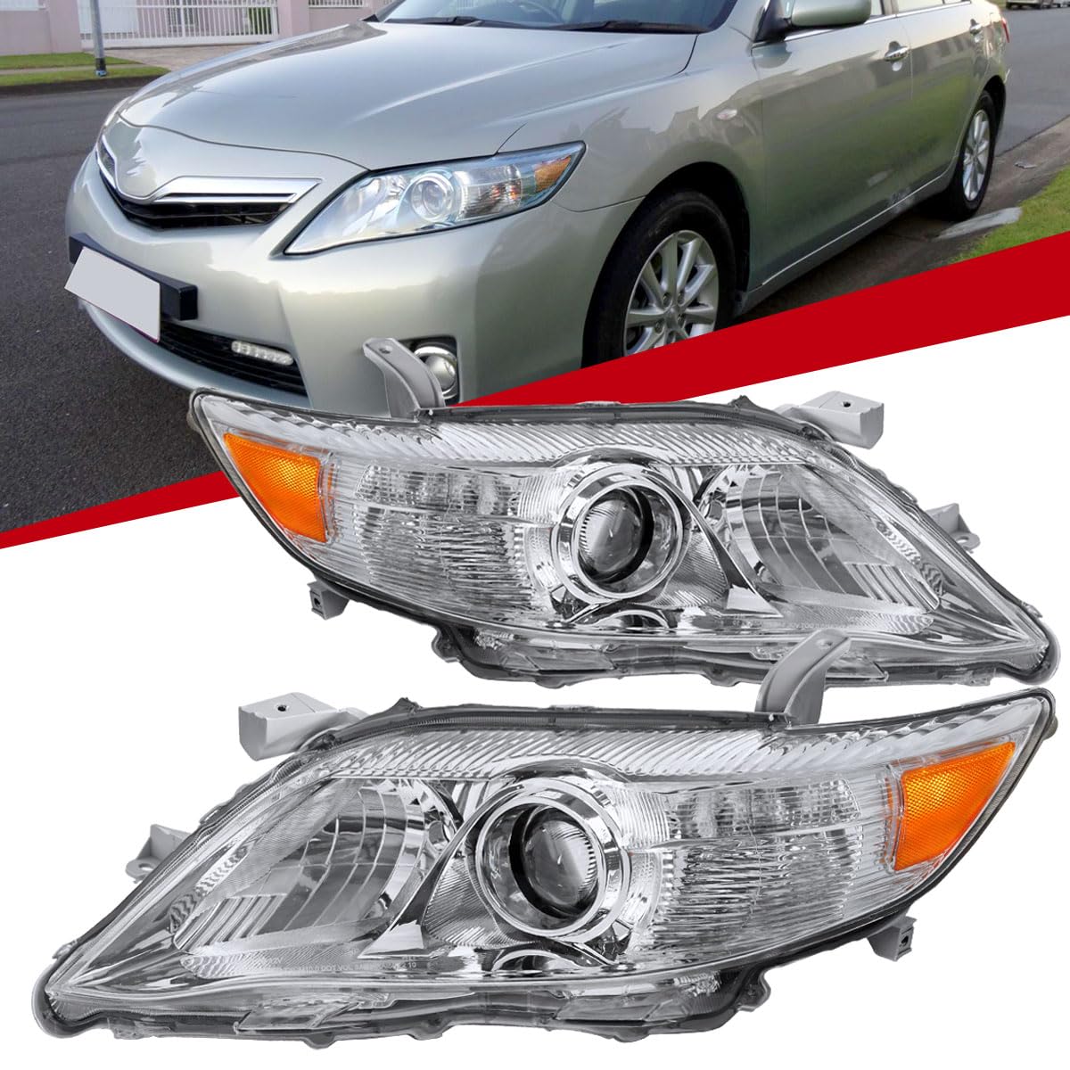 Toyota Camry 10-11 Clear Lens Projector Headlights - High Performance LED Headlight Assembly Kit for Improved Night Visibility | Perfect for Daily Commuting & Road Trips