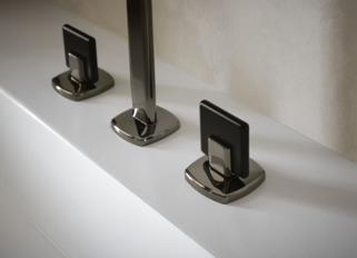 Brizo Allaria Widespread Bathroom Faucet Knob Handle Kit (Pair) - Brilliance Black Onyx / Matte Black HK5367 BNXBL | Perfect for Modern Bathroom Renovations & Luxury Home Upgrades