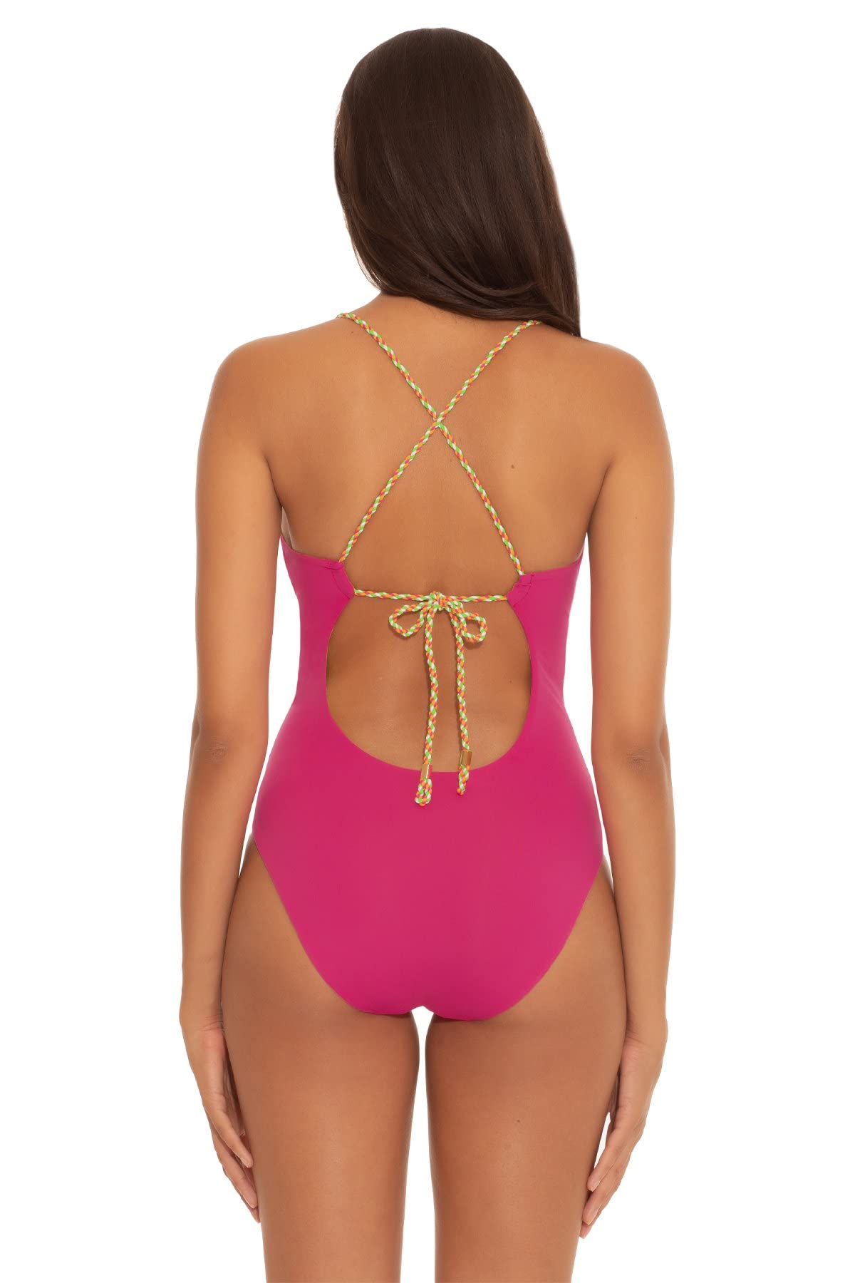 Becca by Rebecca Virtue Women's Reversible Wrap One-Piece Swimsuit - Abigail Style for Beach, Pool & Vacation