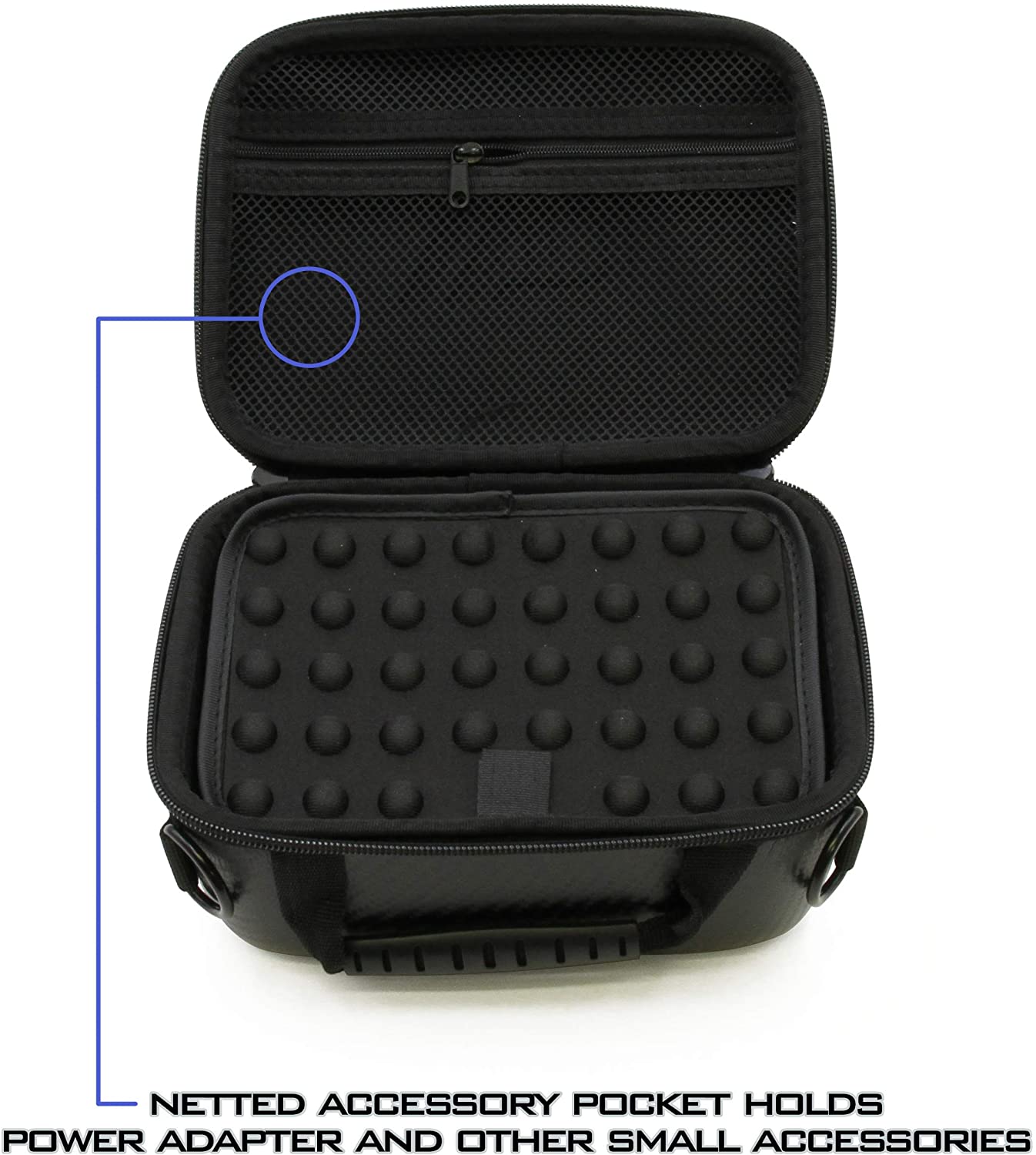 CASEMATIX Hard Shell Travel Case for Zoom G1 FOUR Guitar Effects Pedal - Durable Wah Pedal Carrying Case with Shoulder Strap & Storage Compartment - Perfect for Gigging Musicians & Traveling Guitarists