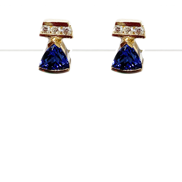 14K Yellow Gold Tanzanite Stud Earrings for Women – Genuine Tanzanite Gemstone Jewelry Gift for Birthday, Anniversary & Special Occasions – Elegant & Timeless Everyday Wear
