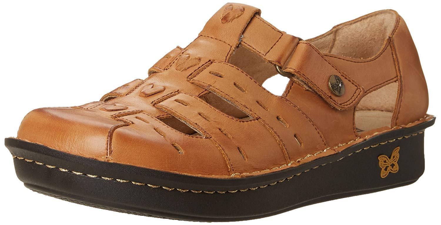 Alegria Pesca Women's Comfortable Slip-Resistant Sandals - Perfect for Walking, Travel, and Nursing Professionals