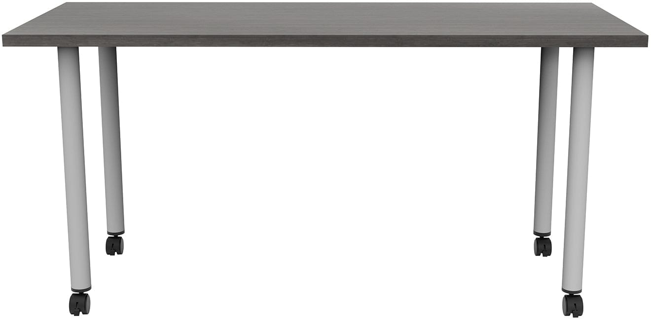 Safco JURNI 60 x 24 Inch Adjustable Height Multi-Purpose Table with Post Leg & Casters [JN6024NFXPCA] - Perfect for Office, Classroom, Conference Room & Home Workspace