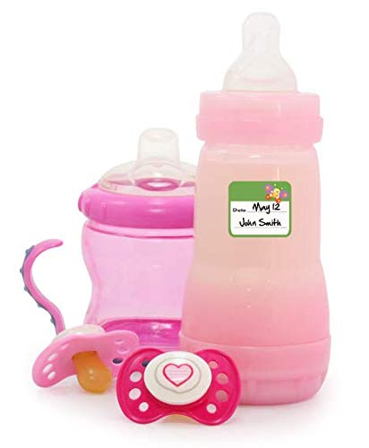 Lovable Labels Date-It Food Container Stickers - 36 Pre-Printed Waterproof Freezer Labels for Refrigerator & Freezer Organization - Reusable Food Label Stickers for Baby Food Storage & Meal Prep