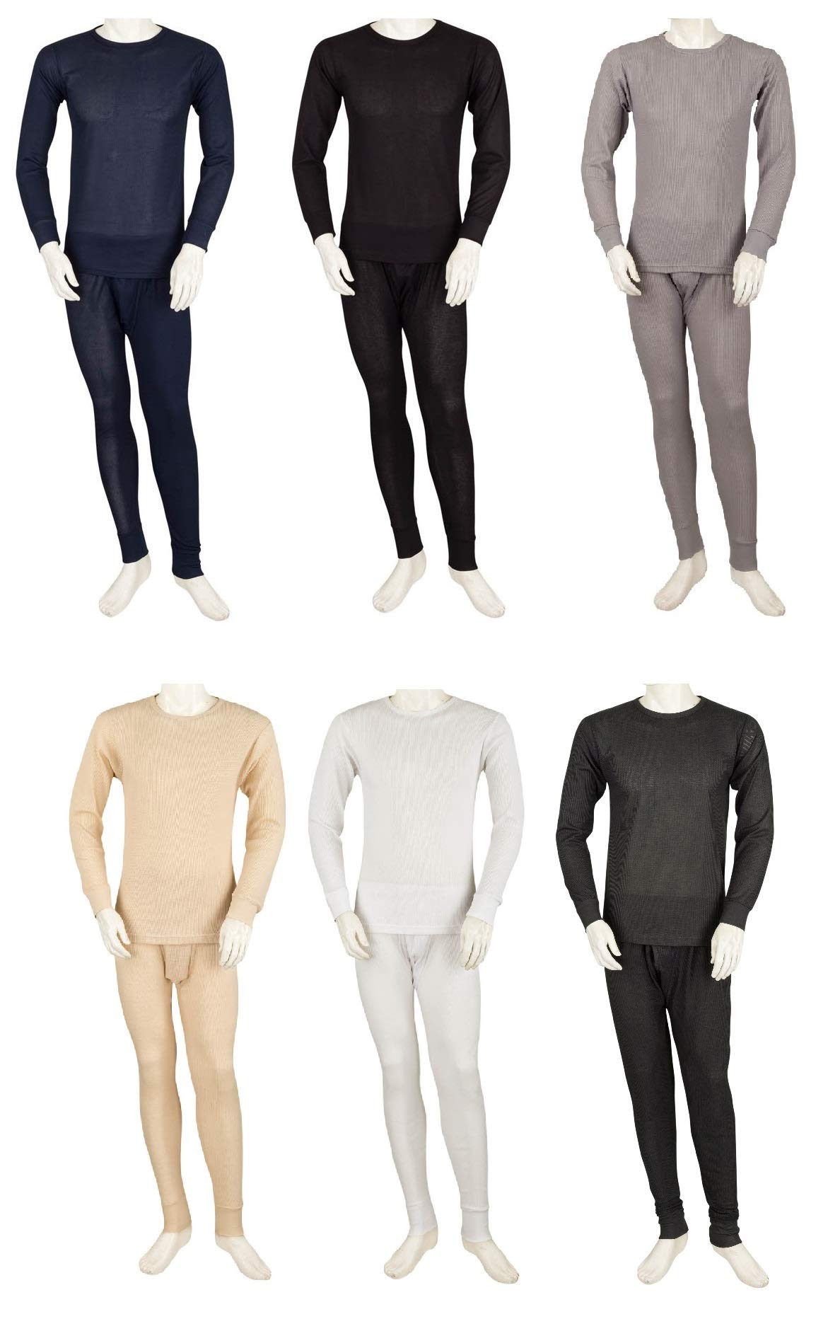 Men's Thermal Underwear Set - Original Waffle Knit - 135 GSM - Warm Base Layer for Winter Sports & Outdoor Activities