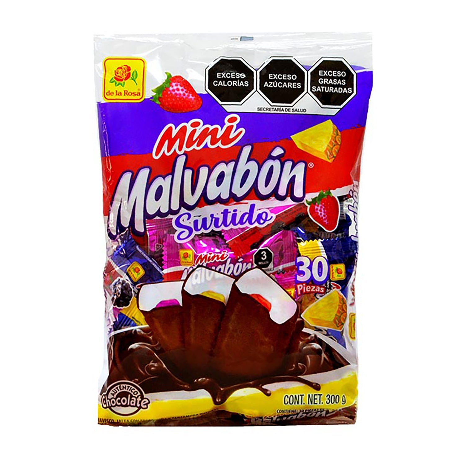 De La Rosa Malvabon Mini Surtido Candy | 30ct Bag | Mexican Peanut Marzipan Treats for Parties, Gifts & Snacking