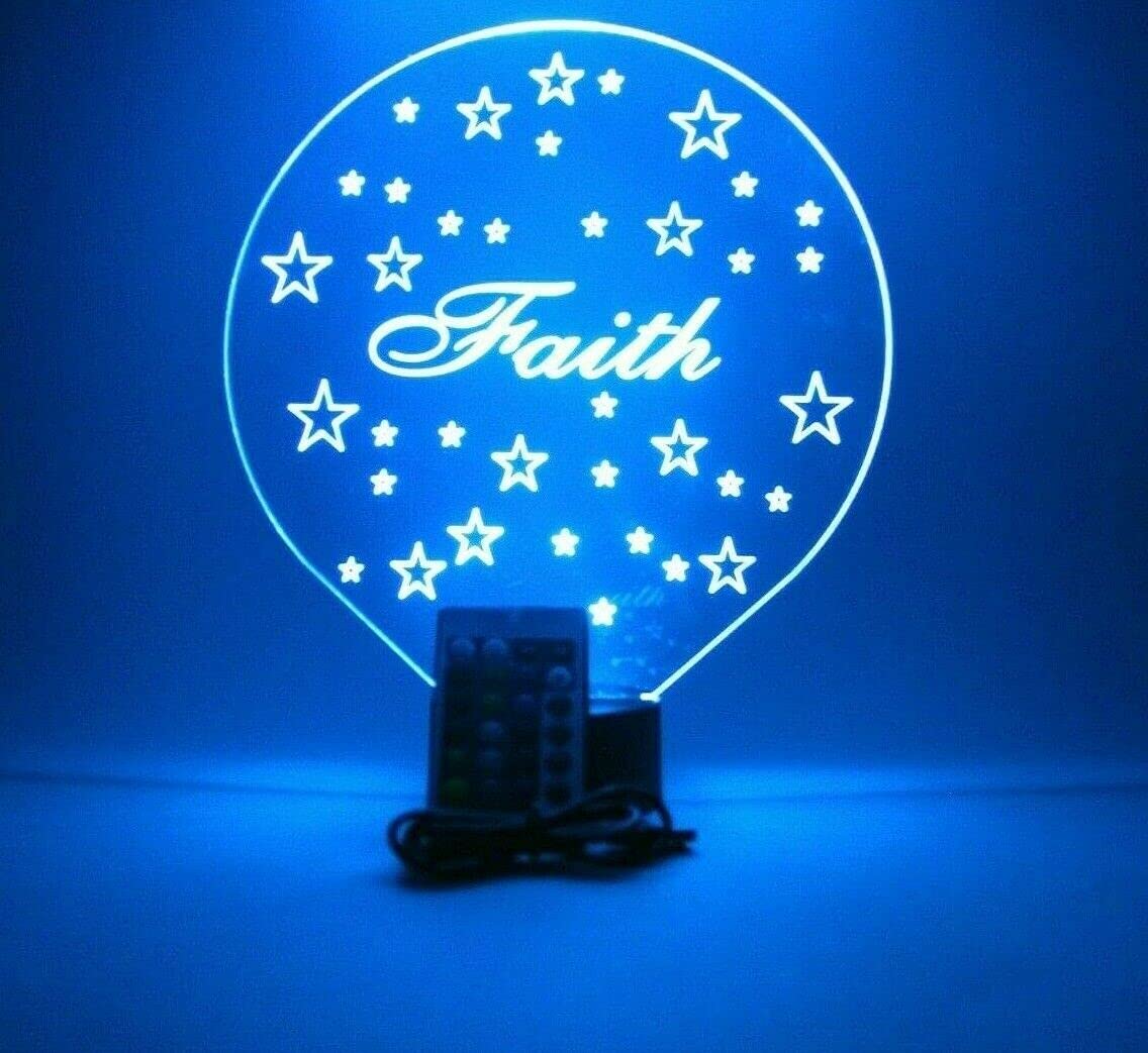Personalized LED Night Light with Remote - 16 Color Changing Options, Free Engraving for Kids Room Decor | Twinkling Star Table Lamp for Sweet Dreams, Perfect Gift for Girls & Boys | Bedtime, Nursery, Study Desk Lighting