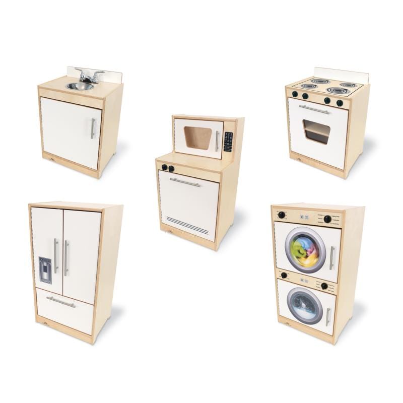 Whitney Brothers Modern Kitchen Set for Kids - Wooden Play Kitchen with Realistic Features - Perfect for Pretend Play, Role-Playing & Early Learning at Home or Preschool