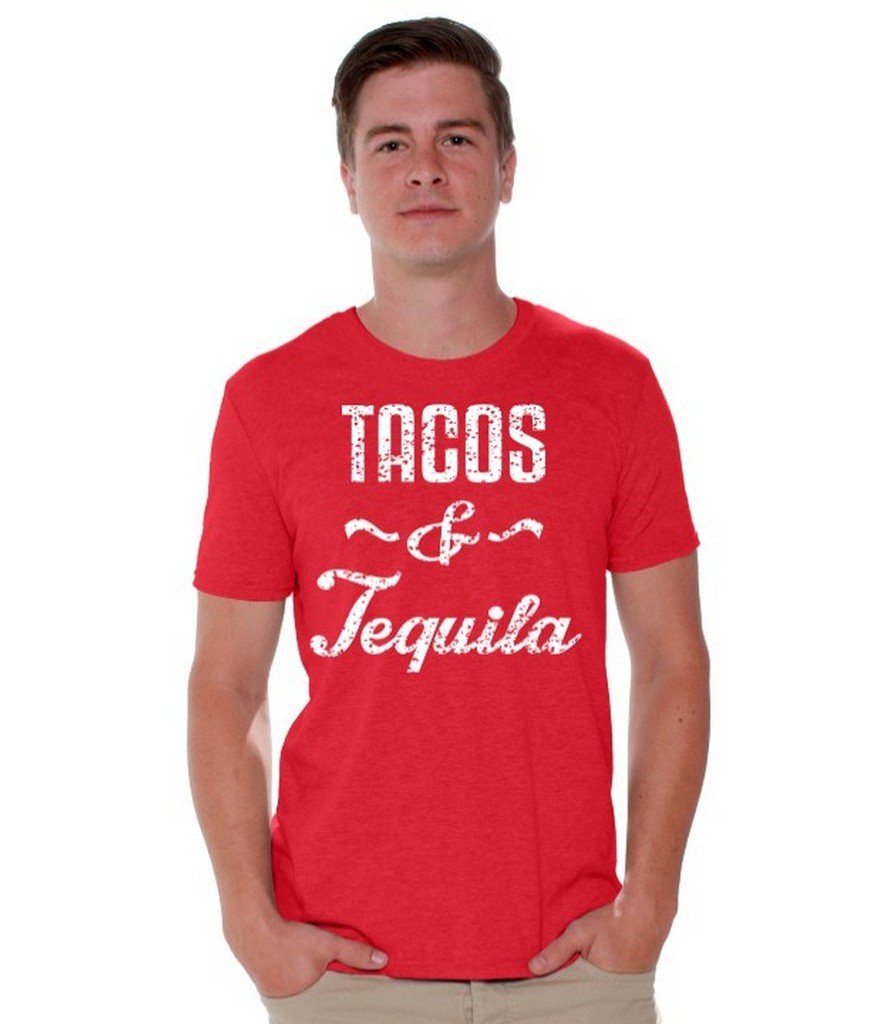 Vintage Mexican Tacos & Tequila Graphic T-Shirt - Soft Cotton White Taco Shirt for Cinco de Mayo, Mexican Fiesta & Casual Wear