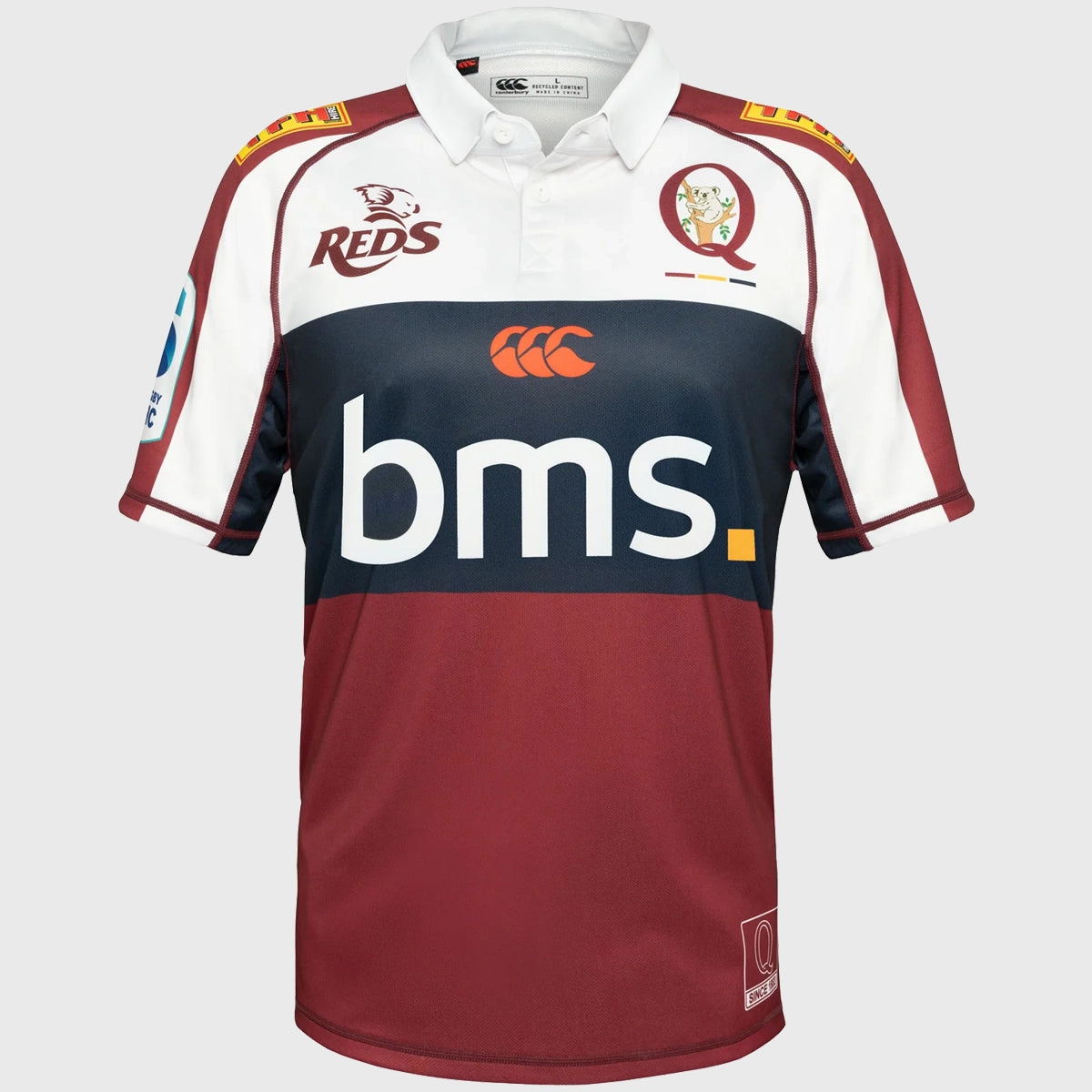 Canterbury Queensland Reds Men's Home Replica Rugby Jersey 2025 - Official Team Uniform for Rugby Fans & Players - Perfect for Game Day, Training & Fan Support