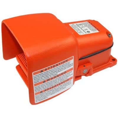 LF-1 Heavy Duty Foot Switch by Linemaster - SPDT Momentary Circuit Single Pedal for Industrial Machinery, Medical Equipment & Workshop Tools