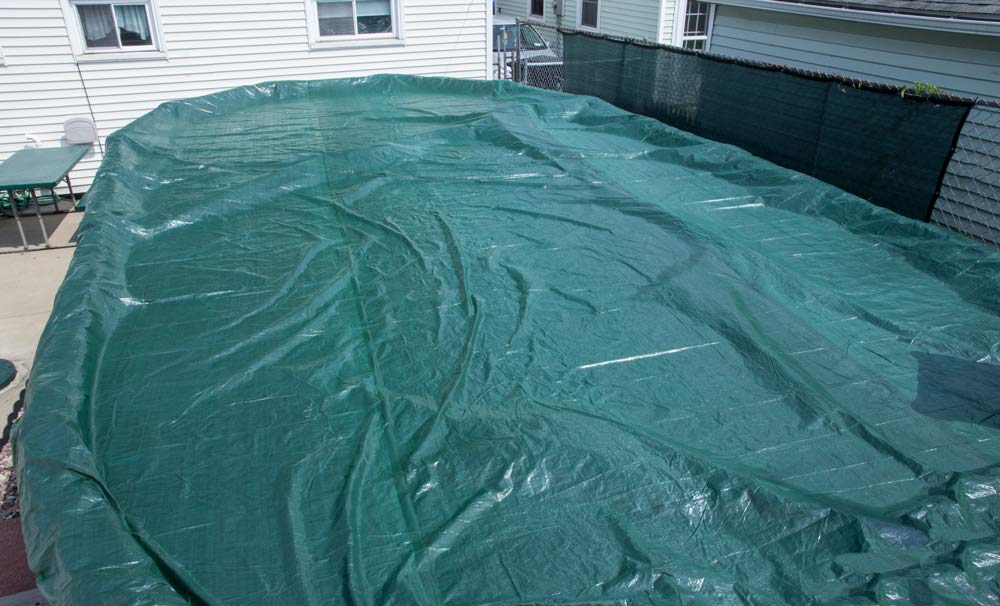 Buffalo Blizzard 16x40 ft Oval Above Ground Pool Cover - Heavy Duty Reversible Winter Cover (Green/Black) with UV Protection | Shields Pools from Leaves & Debris | Perfect for Winter Protection & Seasonal Pool Maintenance