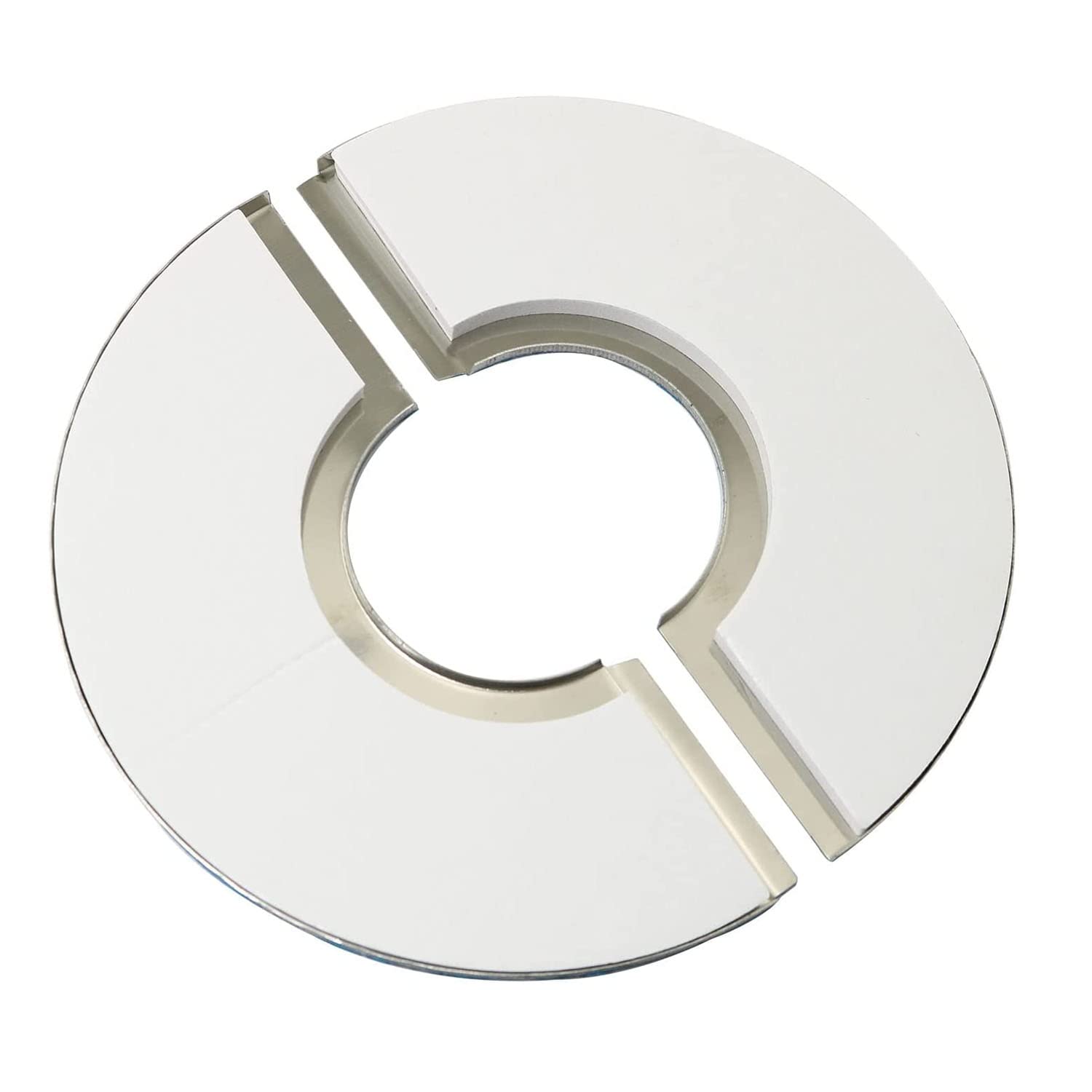 2Pcs Stainless Steel Wall Split Flange - 71mm Round Escutcheon Plate for Water Pipe Cover | Wall-Mounted Pipe Accessories | Perfect for Bathroom, Kitchen & Plumbing Renovations