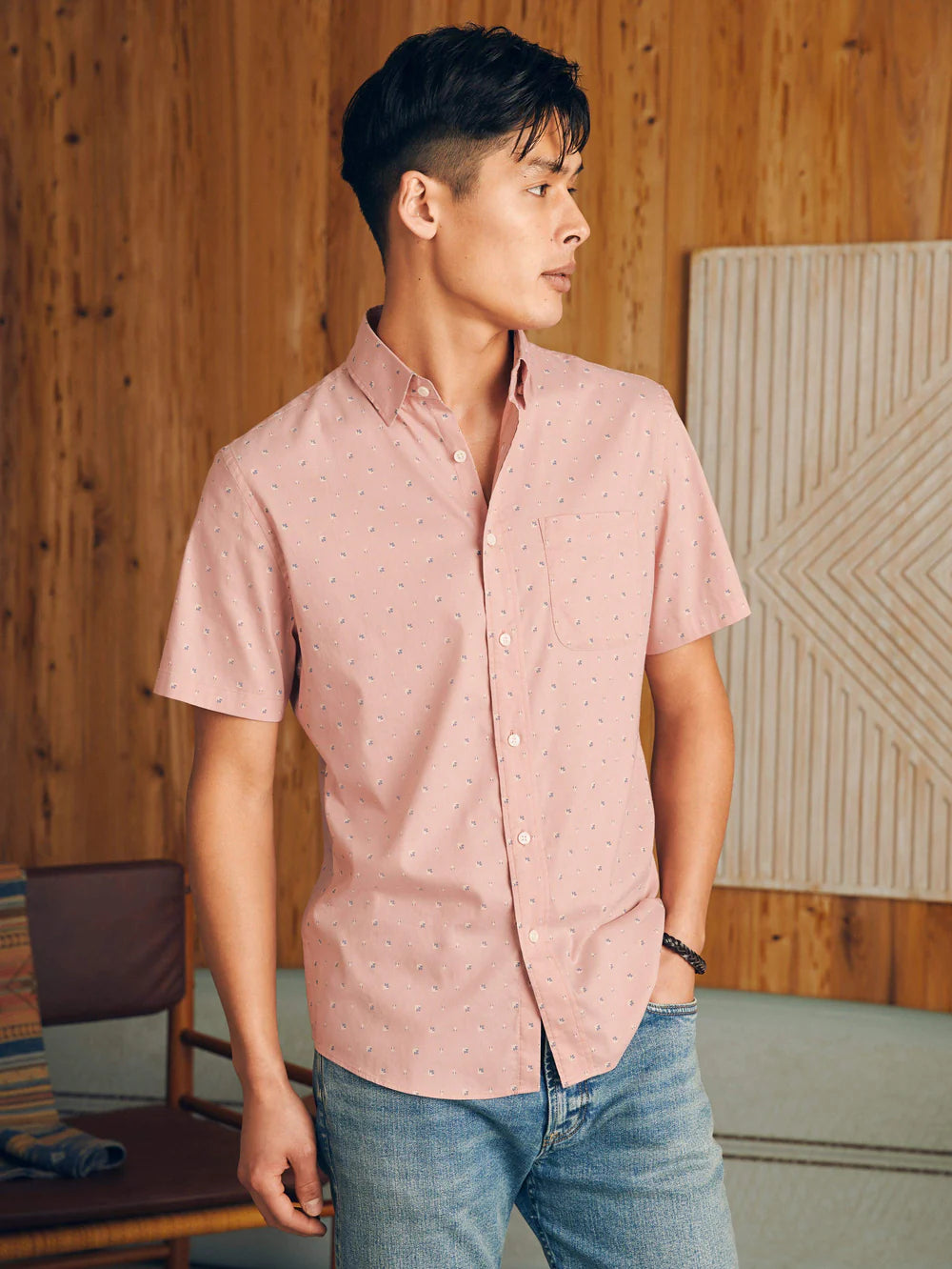 FAHERTY Short Sleeve Movement Shirt for Men - Lightweight, Breathable & Comfortable - Perfect for Travel, Hiking & Outdoor Adventures