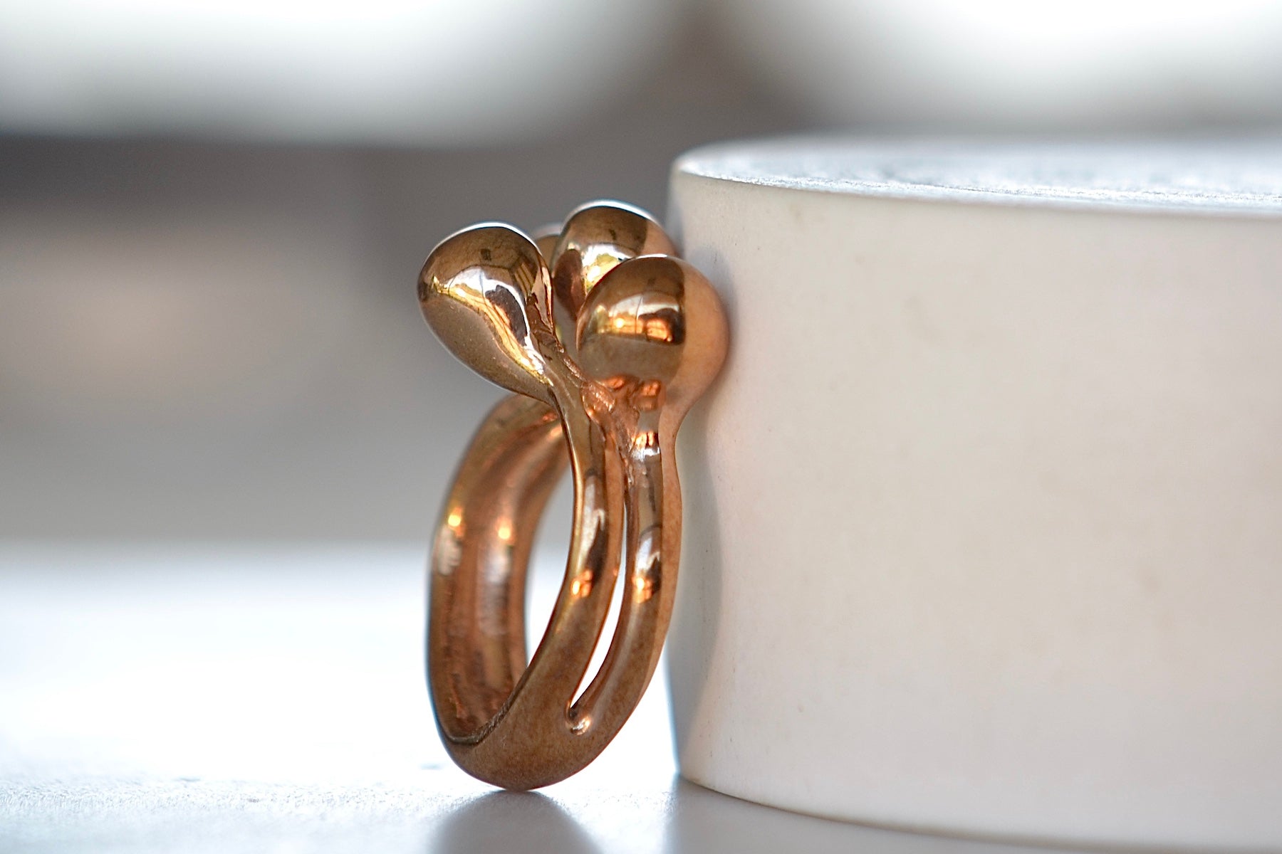 Monica Castiglioni Pistilli 08 Bronze Ring for Women - Elegant Handmade Jewelry Gift for Birthday, Anniversary & Special Occasions