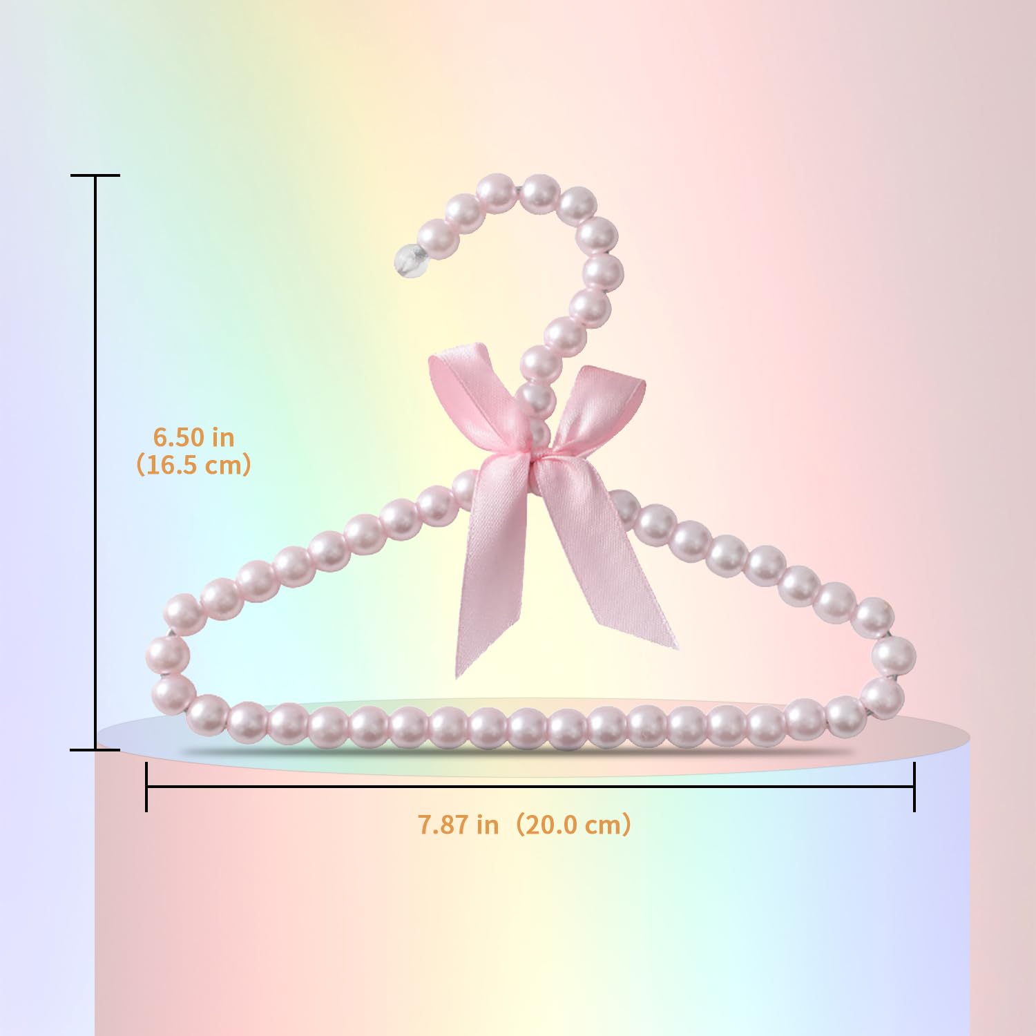 DELIFUR 5 Pack White Pet Clothes Hangers with Faux Pearl Bows - Durable Hangers for Dog, Cat & Kids Clothing - Perfect for Closet Organization & Pet Fashion Display