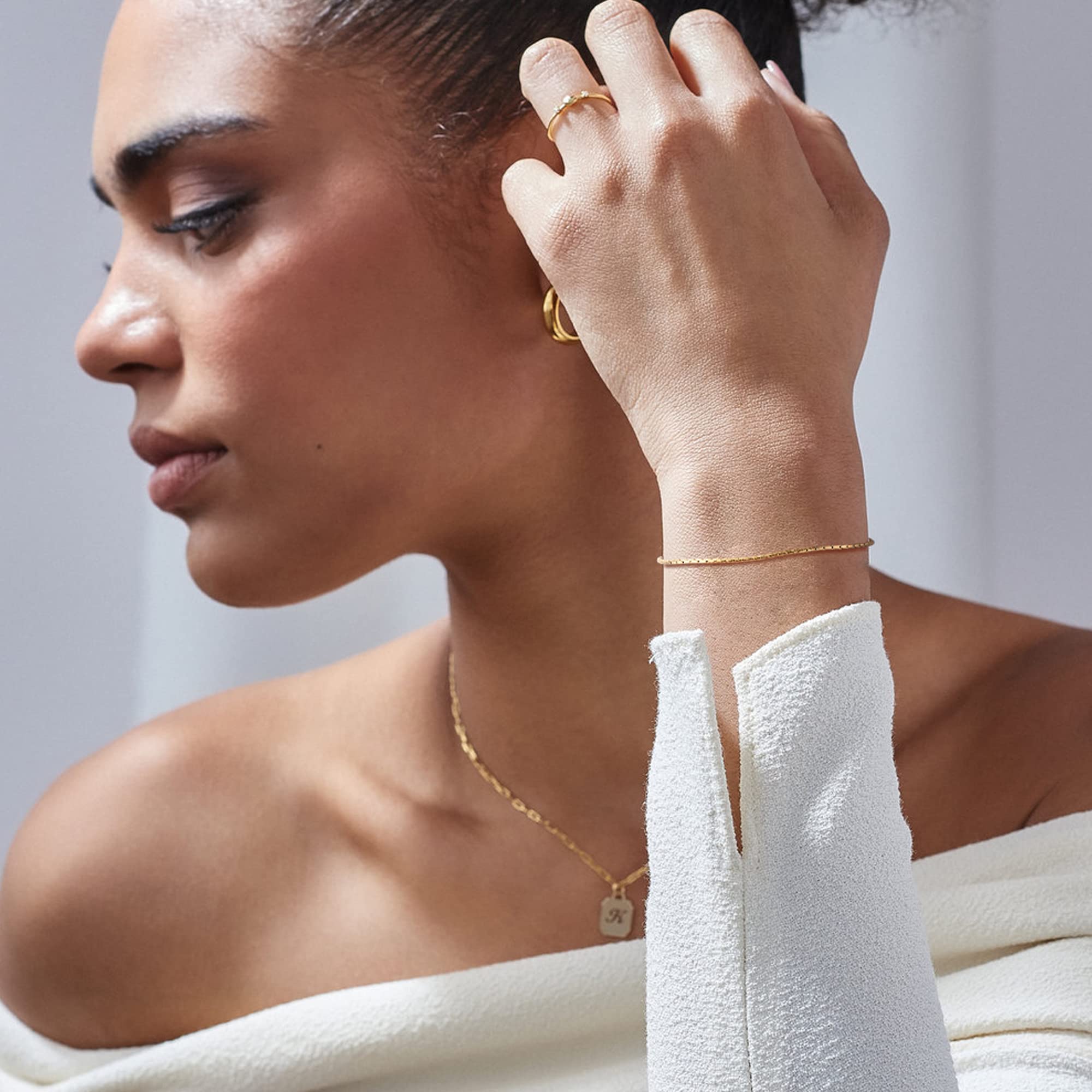 14K Gold Plated Women's Bracelet - Snake Herringbone Figaro Cuban Bead Paperclip Cable Box Chain Jewelry for Everyday Wear, Gift Giving & Special Occasions