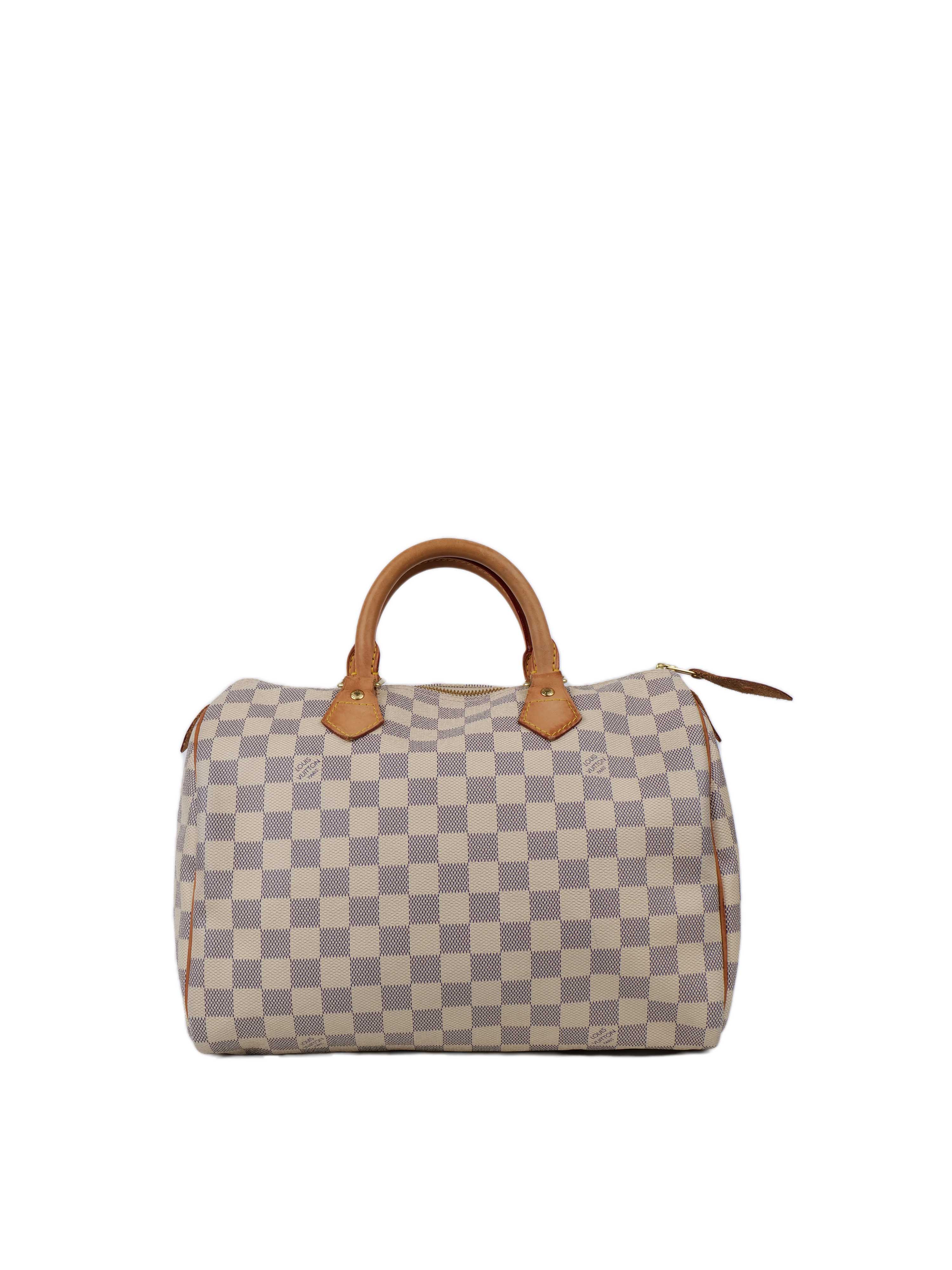 Louis Vuitton Damier Azur Speedy 30 Handbag - Luxury Designer Crossbody Bag for Women, Perfect for Travel, Work & Everyday Use