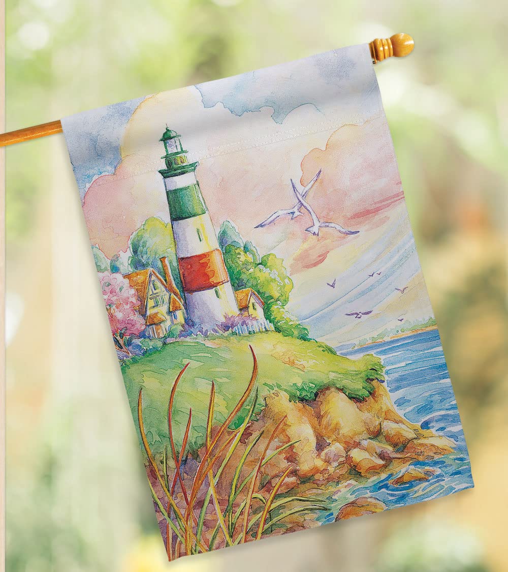 Cliff Lighthouse Beach Flag 28