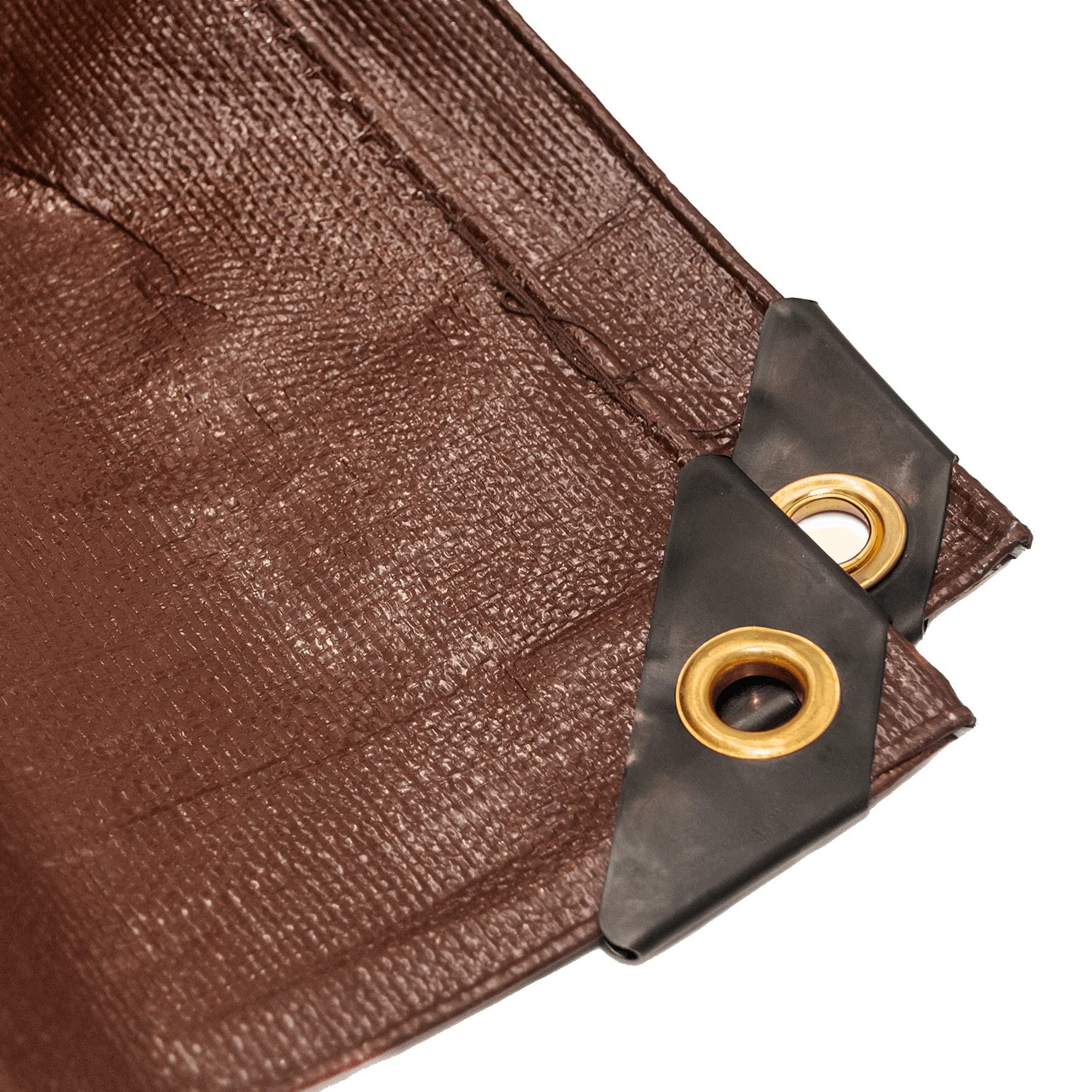 Heavy Duty Brown Tarp 8oz - 25x45 Feet Waterproof, UV Resistant, Reinforced Grommets for Camping, Construction, and Outdoor Protection
