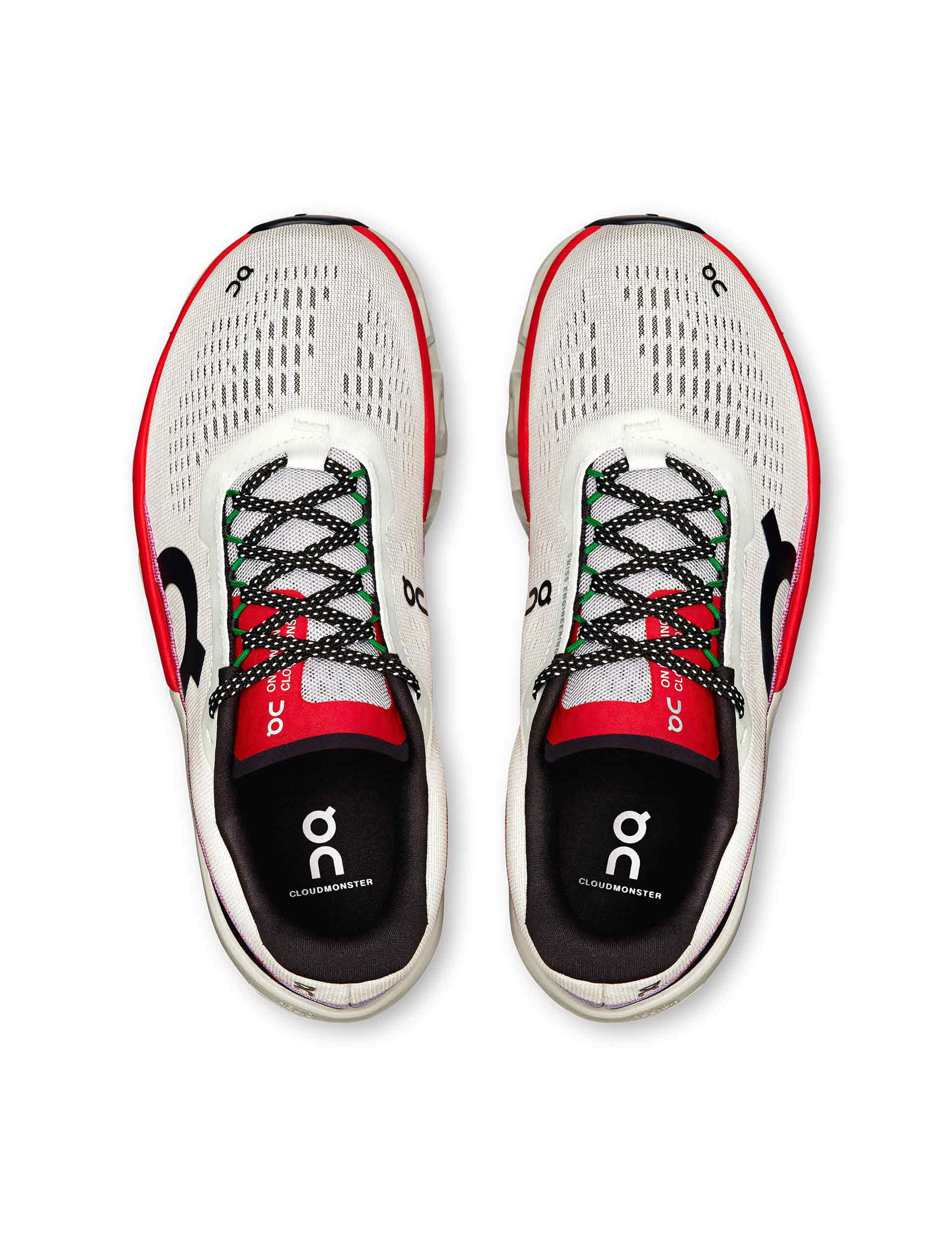 ASICS Cloudmonster 2 Running Shoes for Men & Women - Ivory/Red - Cushioned Comfort for Long-Distance Running & Marathon Training