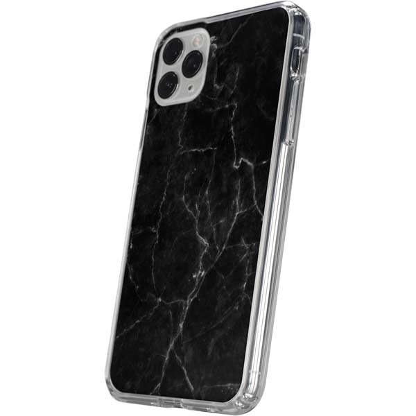 Skinit Clear Protective Phone Case for iPhone 11 Pro - Sleek Black Marble Design | Scratch-Resistant, Slim Fit Cover for Everyday Use & Fashion Protection