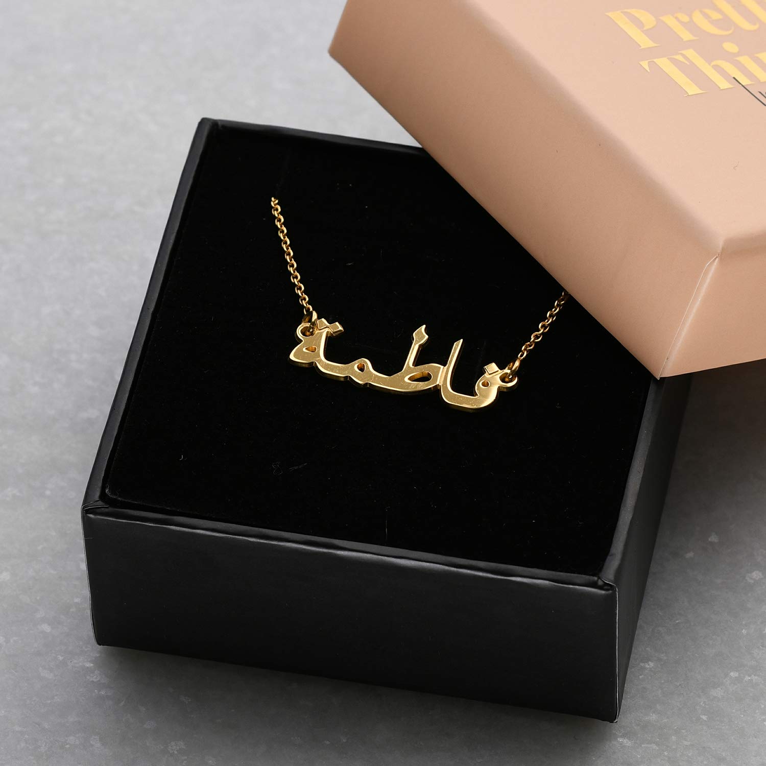 Custom Arabic Name Necklace - Personalized Nameplate Pendant Jewelry for Women - Elegant Dainty Gift for Her, Mom, Wife - Perfect for Mother's Day, Christmas, Birthday - Everyday Wear & Special Occasions
