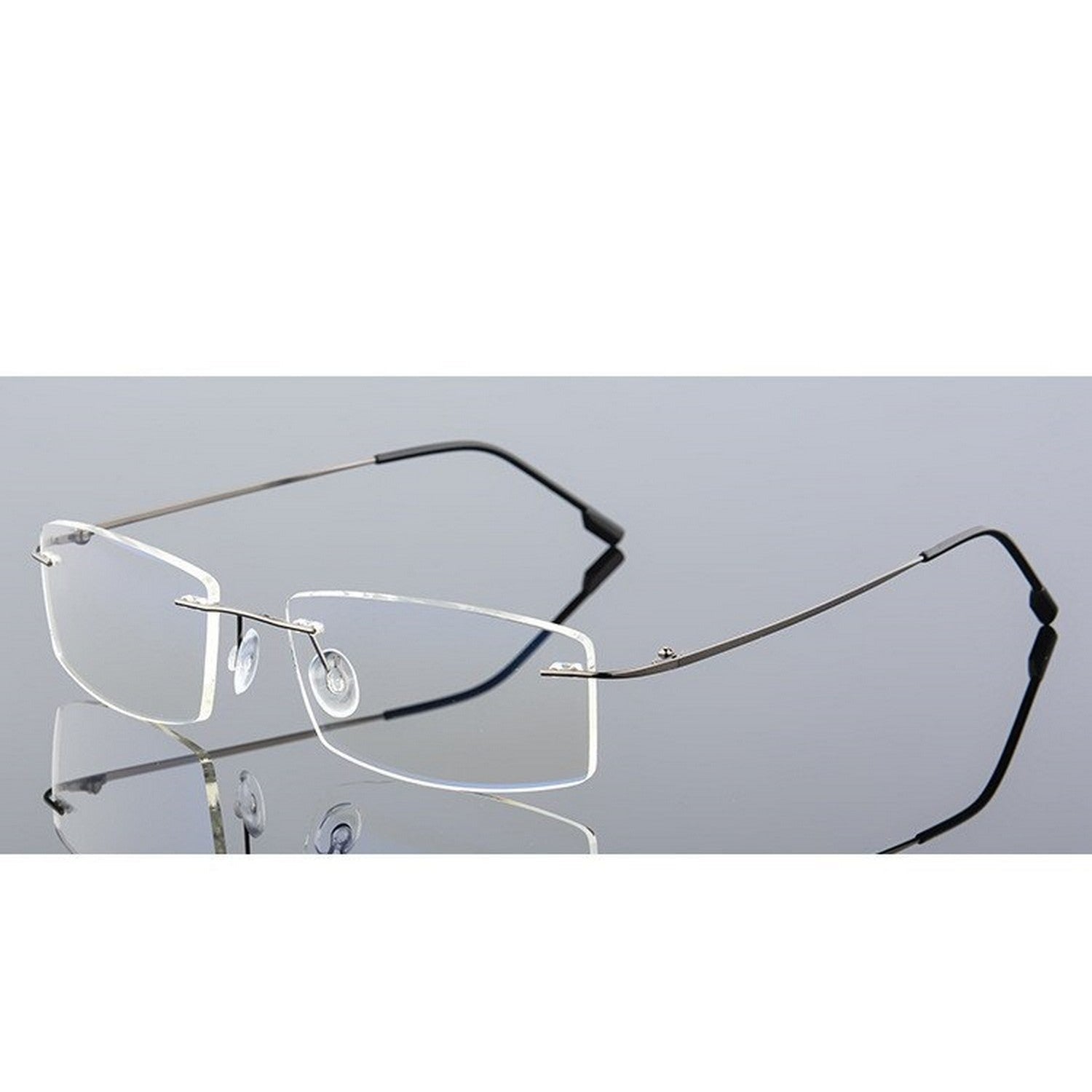 Stylish Rimless Blue Light Blocking Glasses for Men & Women - Anti Eye Strain Computer & Gaming Glasses for Office Work & Screen Time Protection
