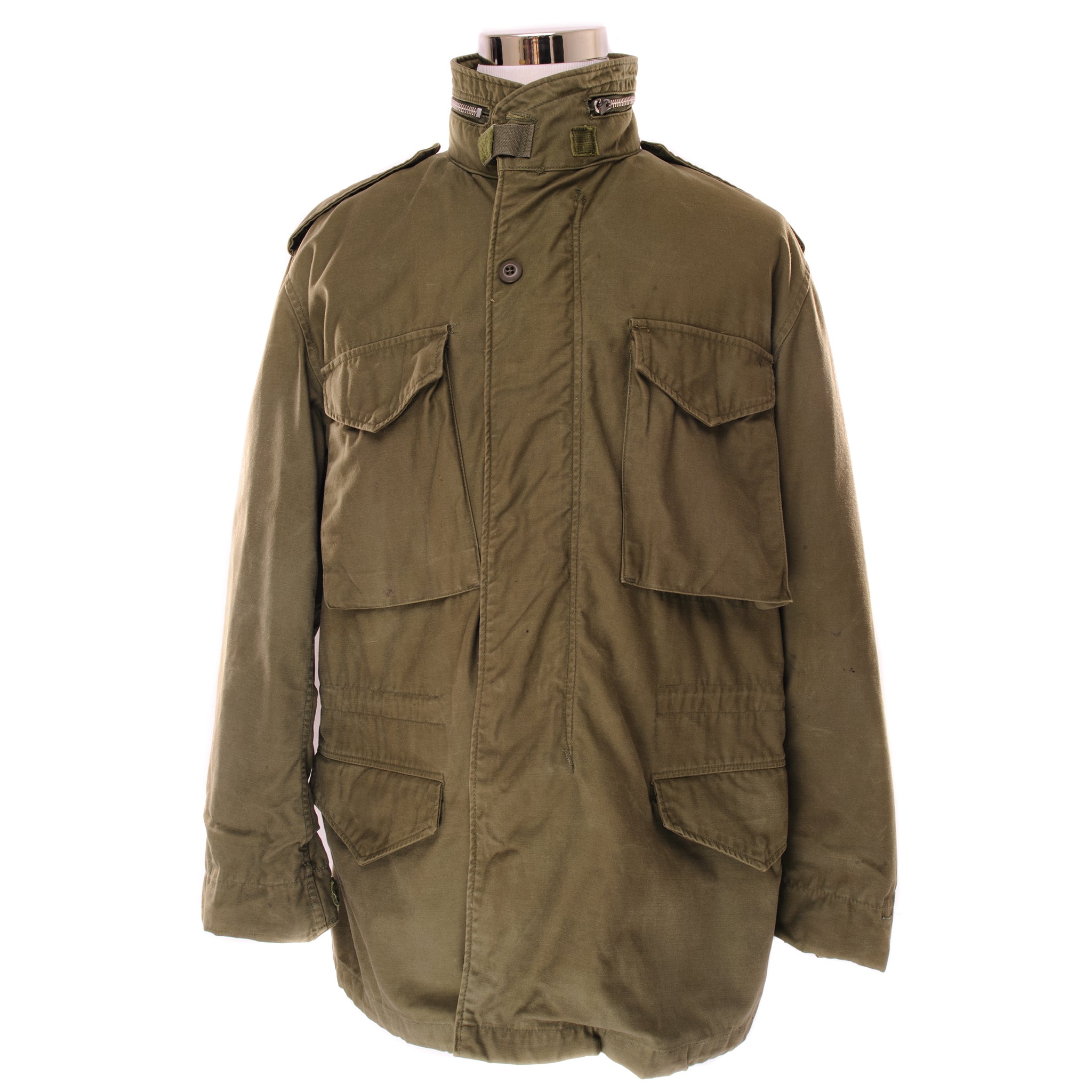 Vintage US Army M-1965 M65 Field Jacket - Vietnam War Era Military Surplus - Size Large Regular - Perfect for Outdoor Adventures & Historical Reenactments