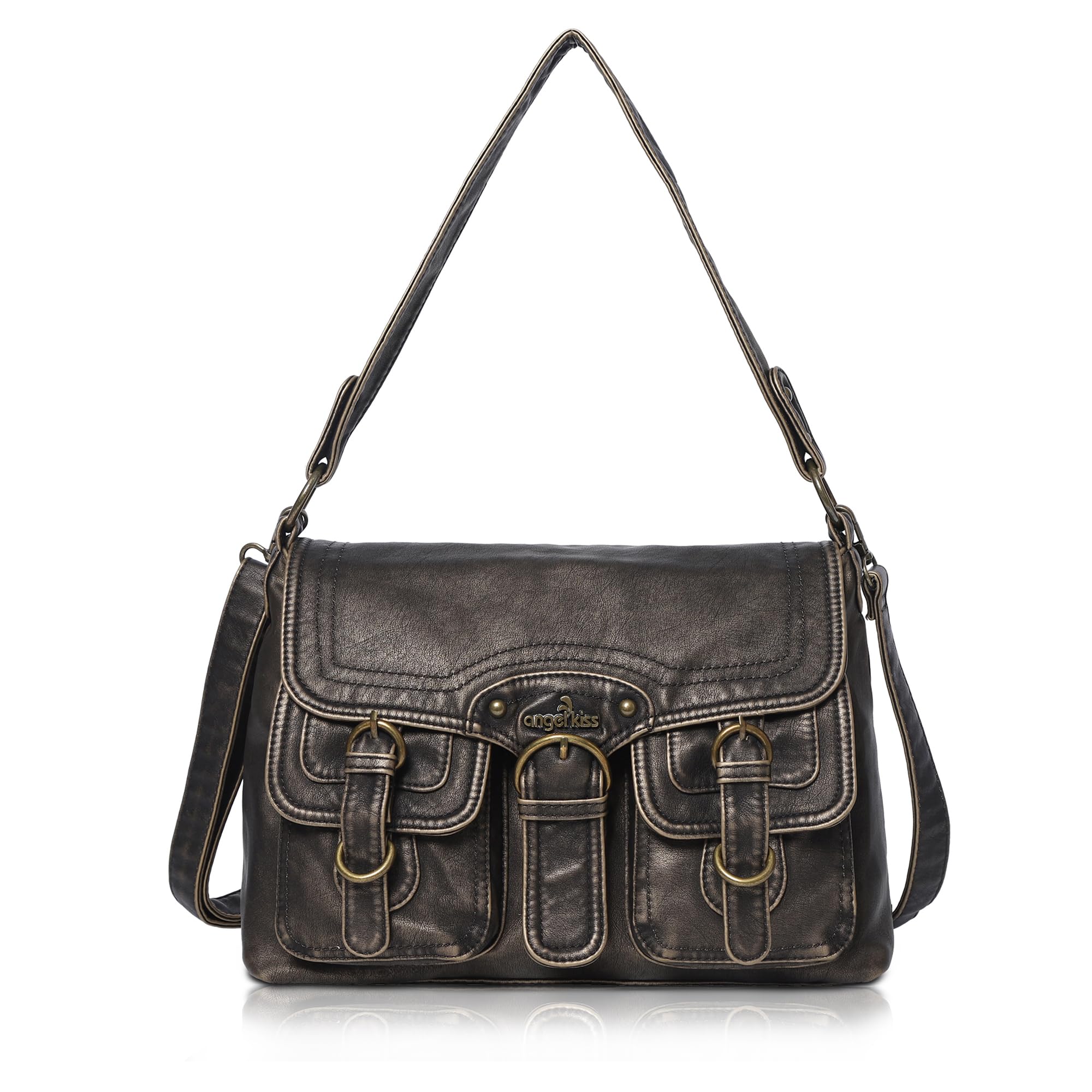 Angel Kiss Women's Vegan Leather Hobo Purses - Crossbody, Tote & Satchel Handbags for Work, Travel & Everyday Use