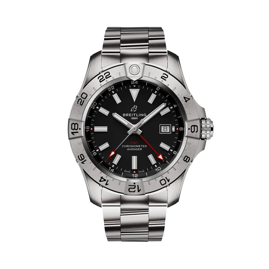 Breitling Avenger Automatic GMT 44mm Men's Watch A32320101B1A1 - Luxury Pilot Chronograph for Travel, Business & Adventure