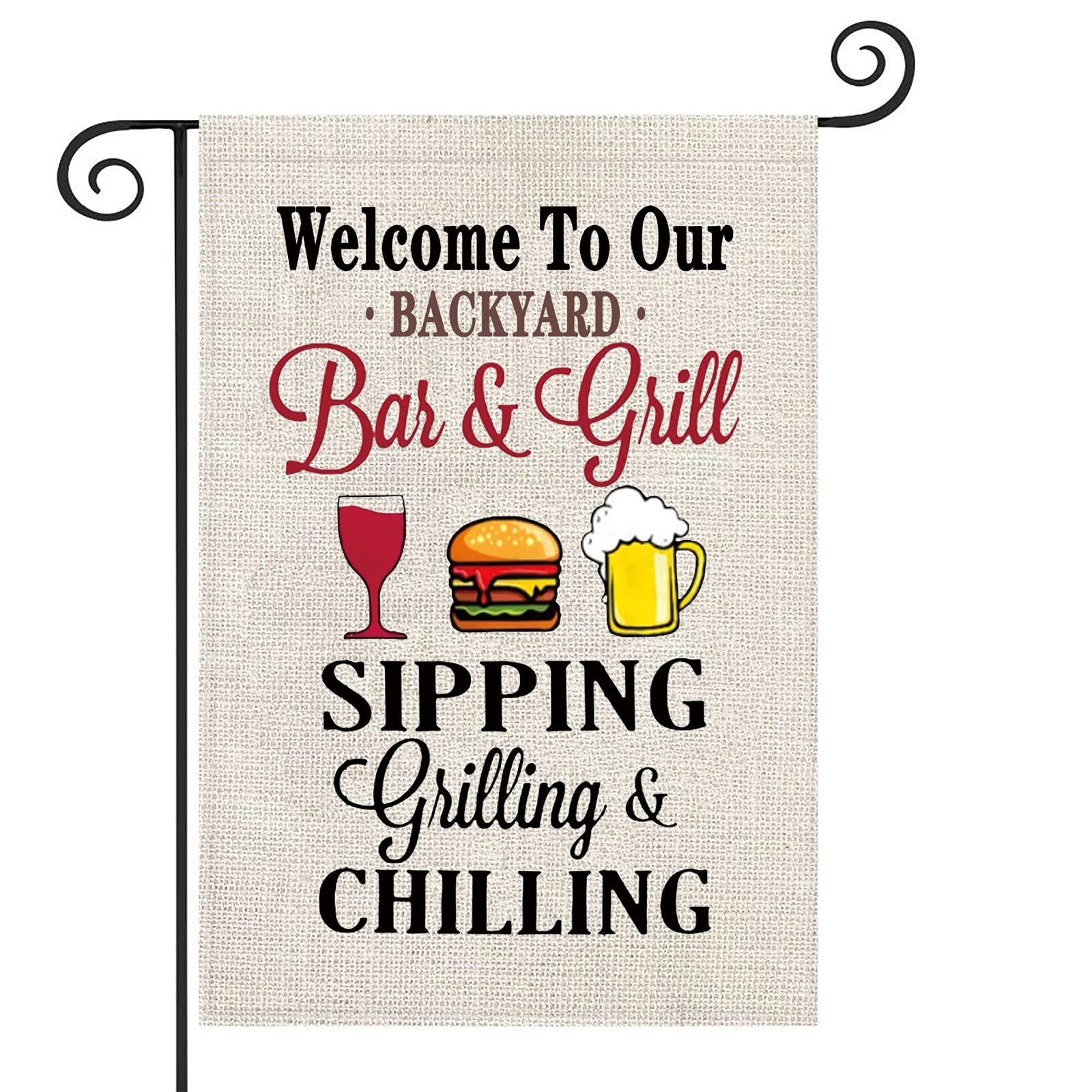 Personalized Welcome To Our Backyard Flag - Custom Housewarming Gift for Patio, Garden & Outdoor Decor - Perfect for BBQ, Grilling Parties & Backyard Relaxation