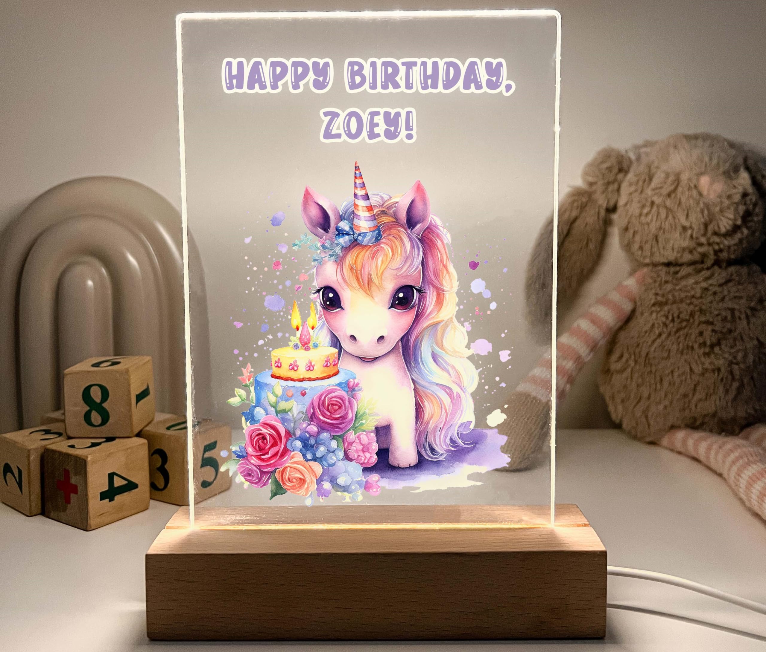 Unicorn LED Night Light - Fantasy Fairy Tale Desk Lamp for Kids, Best Friend, Sister & Mom | Unique Personalized Gift for Bedroom, Nursery & Room Decor | Perfect for Bedtime, Reading & Relaxation