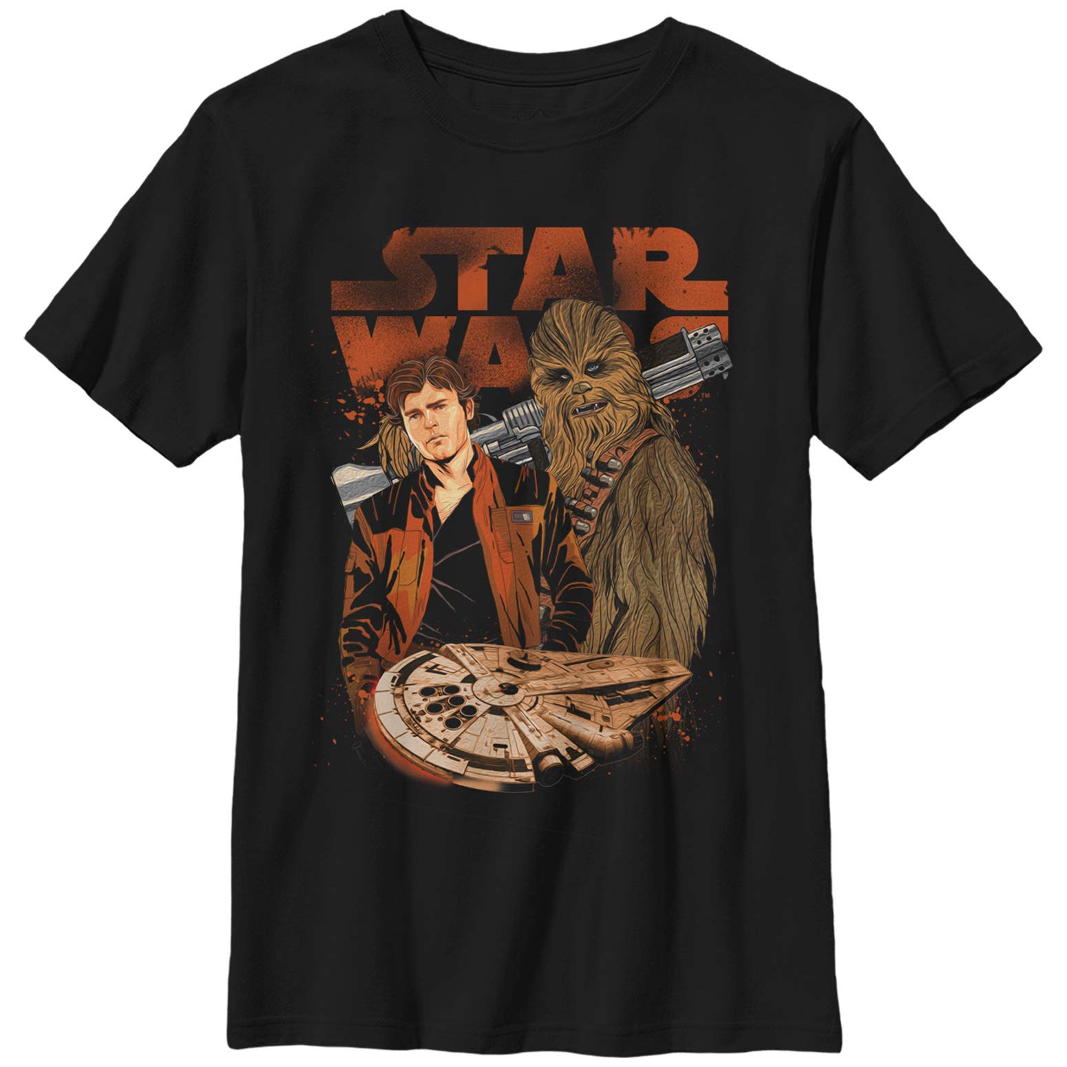 Star Wars Han Solo Bros Pose Boys Crew Neck T-Shirt - Soft Cotton Tee for Kids, Cool Graphic Design for Fans - Perfect for Cosplay, Birthday Gifts & Everyday Wear