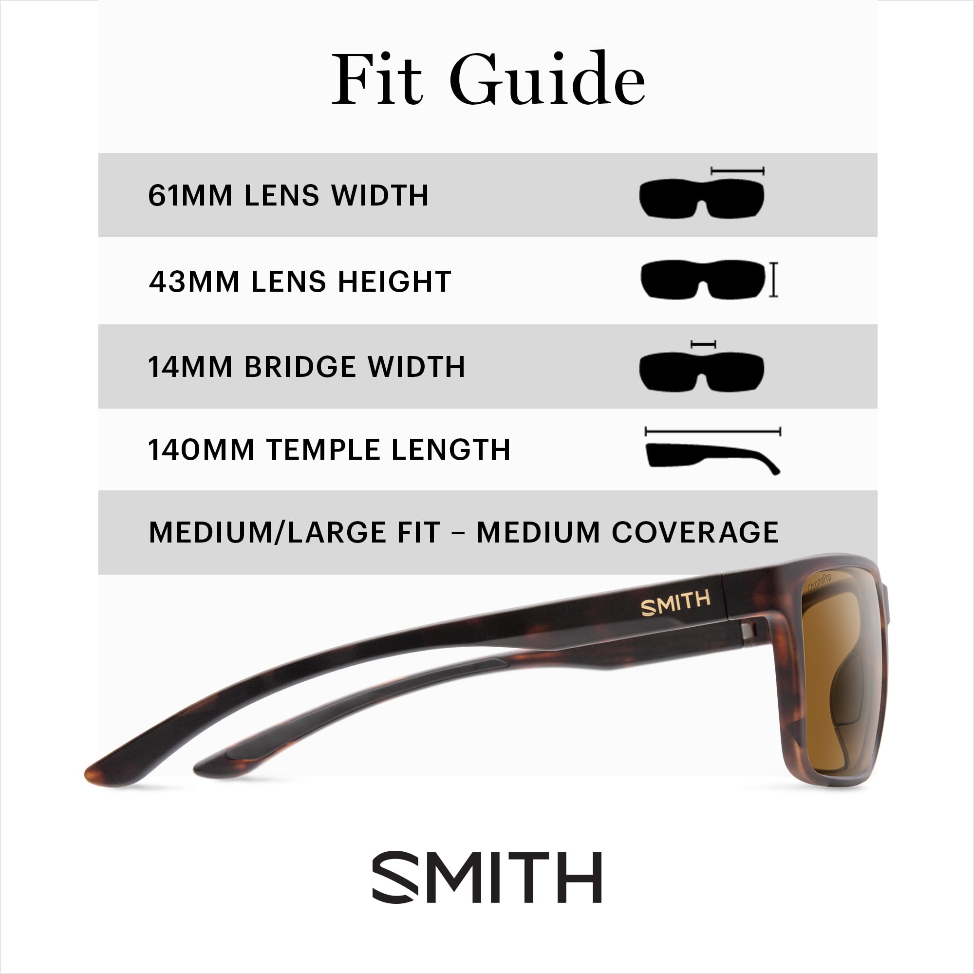 SMITH Riptide Polarized Sunglasses with ChromaPop Lenses - UV Protection Sports & Active Sunglasses for Men & Women - Perfect for Running, Cycling, Fishing & Outdoor Adventures