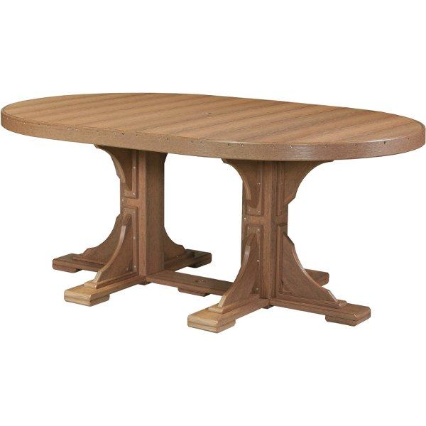 4ft x 6ft Oval Dining Table - Poly Resin Outdoor Patio Table for Garden, Poolside & Backyard Entertaining - Weatherproof & Durable