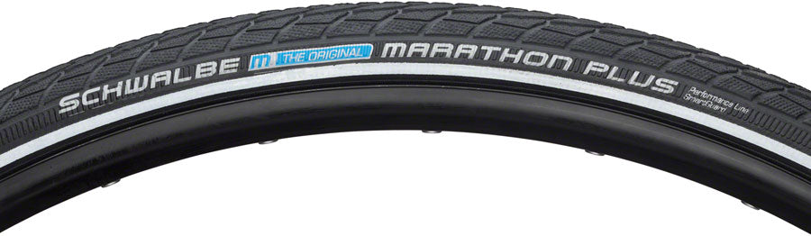 2 Pack Schwalbe Marathon Plus 700x28 Clincher Wire Bike Tires - Performance Line 11100767.01 - Puncture Resistant for Road & Commuter Bikes - Perfect for Urban Cycling & Daily Commuting