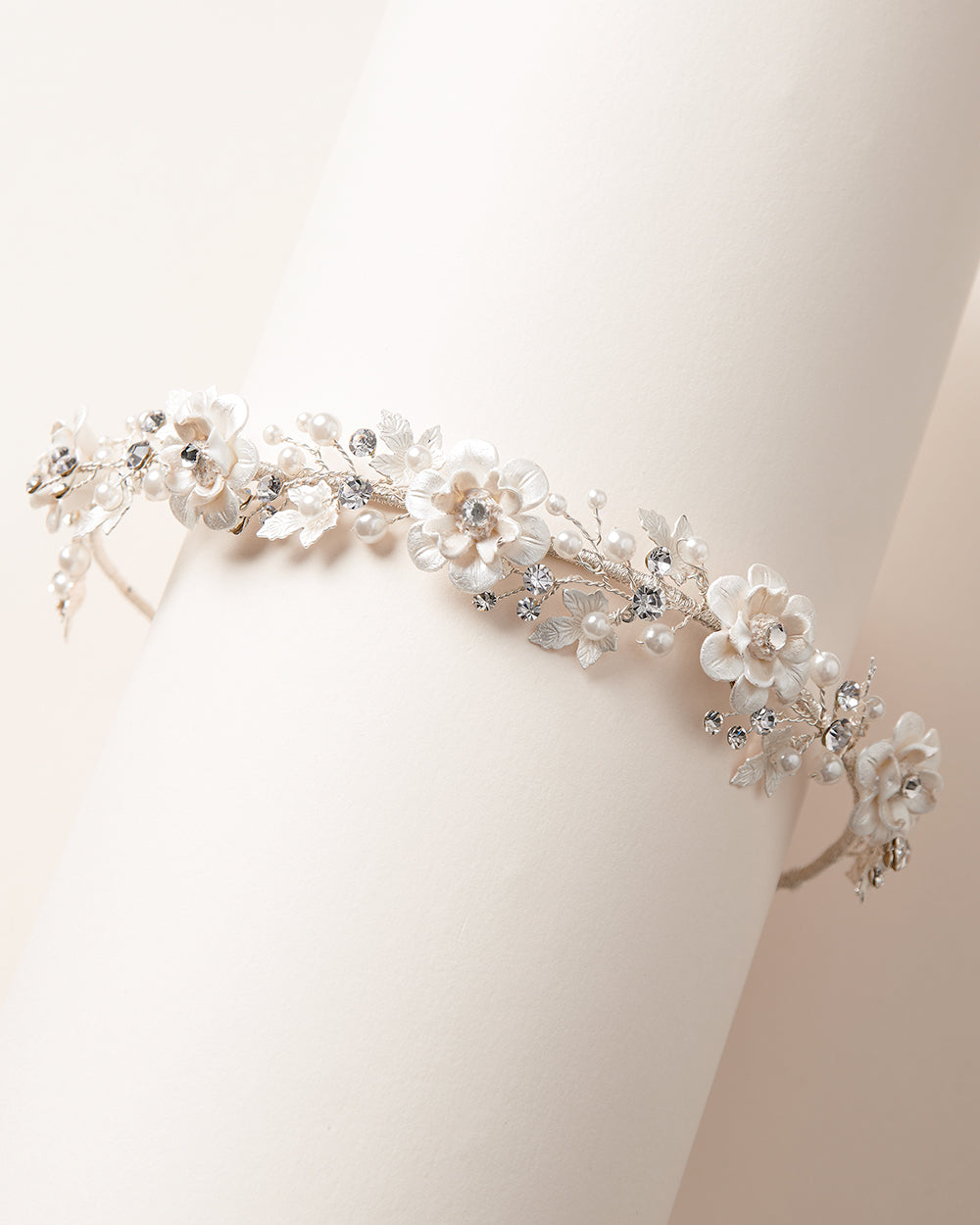 Emma Floral Headband for Women - Elegant Hair Accessory for Weddings, Parties & Everyday Wear | Adjustable & Comfortable Head Wrap